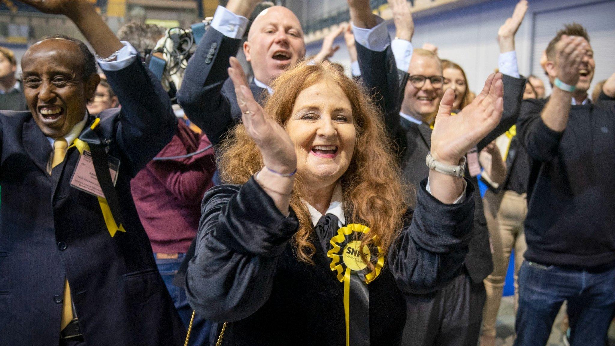 SNP supporters in Glasgow