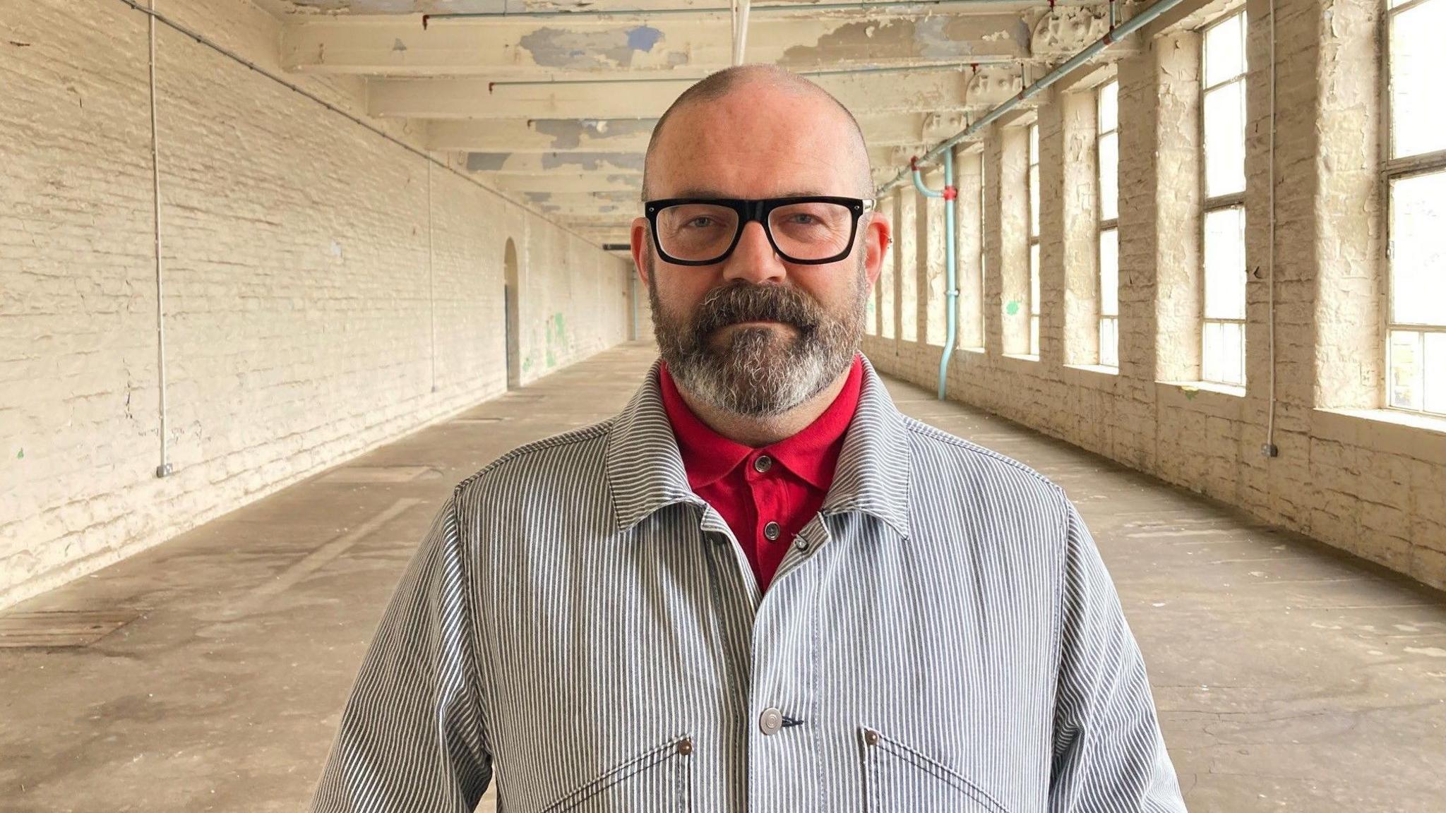 Museum director Joe Brooke in Salts Mill