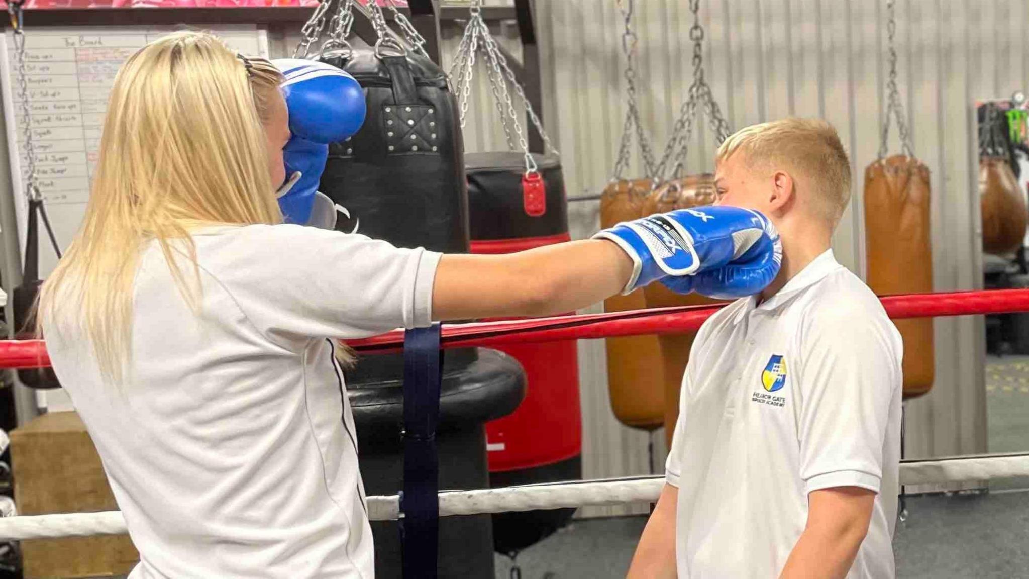 Pupils training in the Full Power Fitness gym