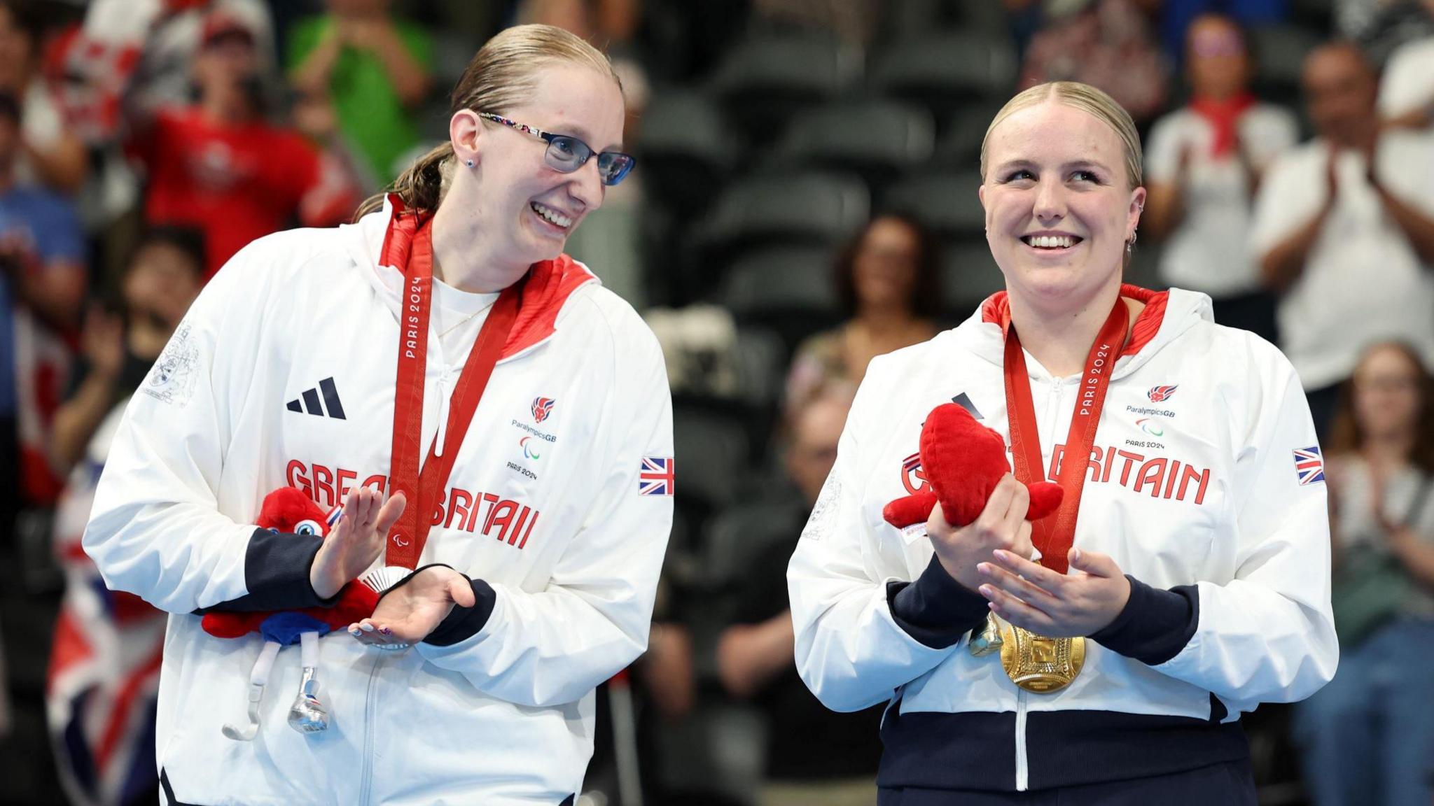 Faye Rogers and British team-mate Callie-Ann Warrington