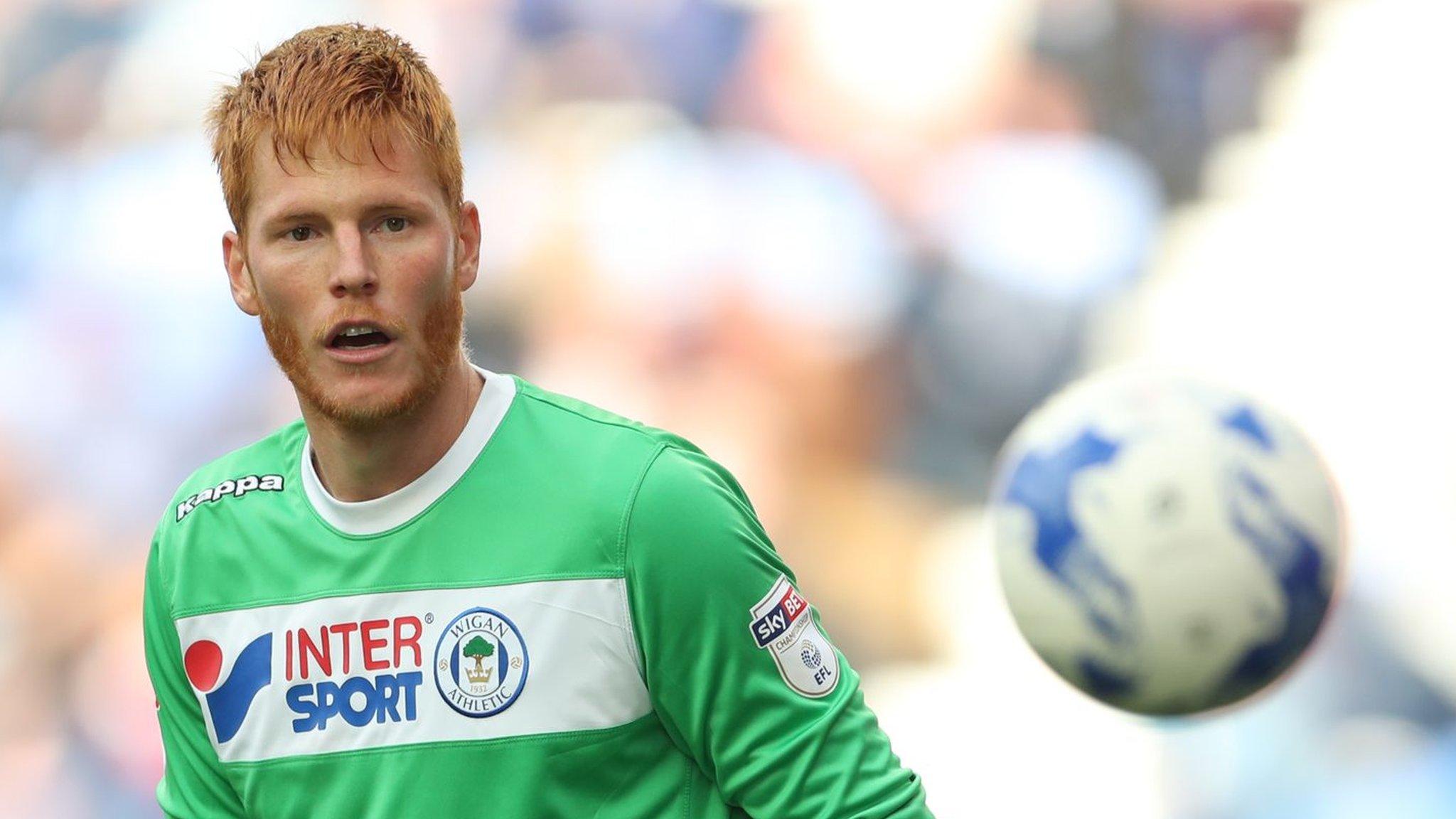 Adam Bogdan in action for Wigan Athletic