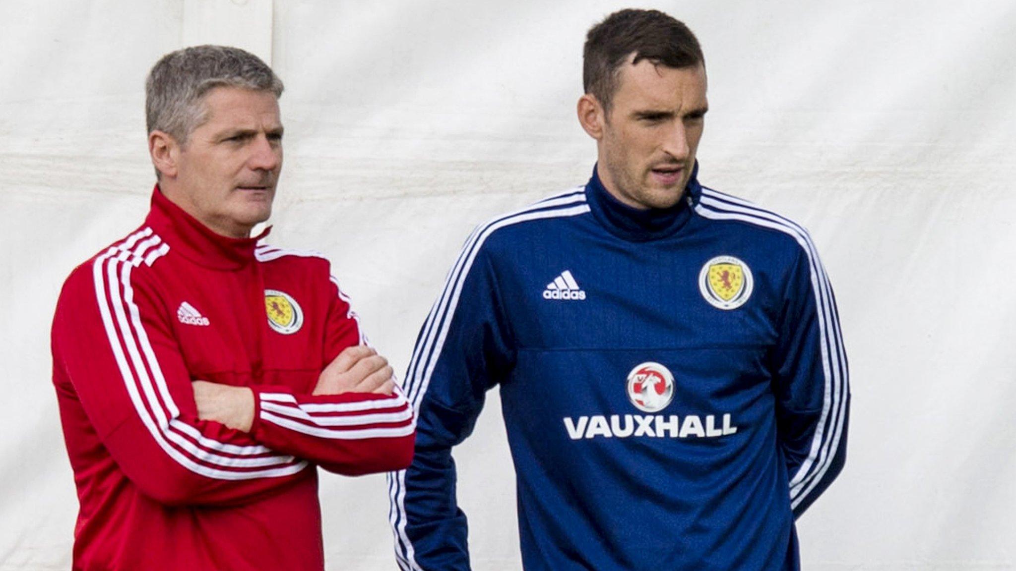 Lee Wallace at the Scotland training camp