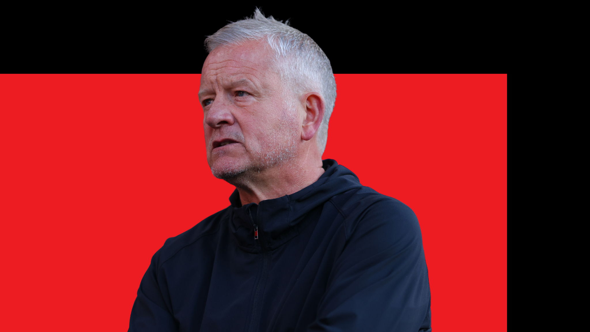 A close-up image of Sheffield United boss Chris Wilder