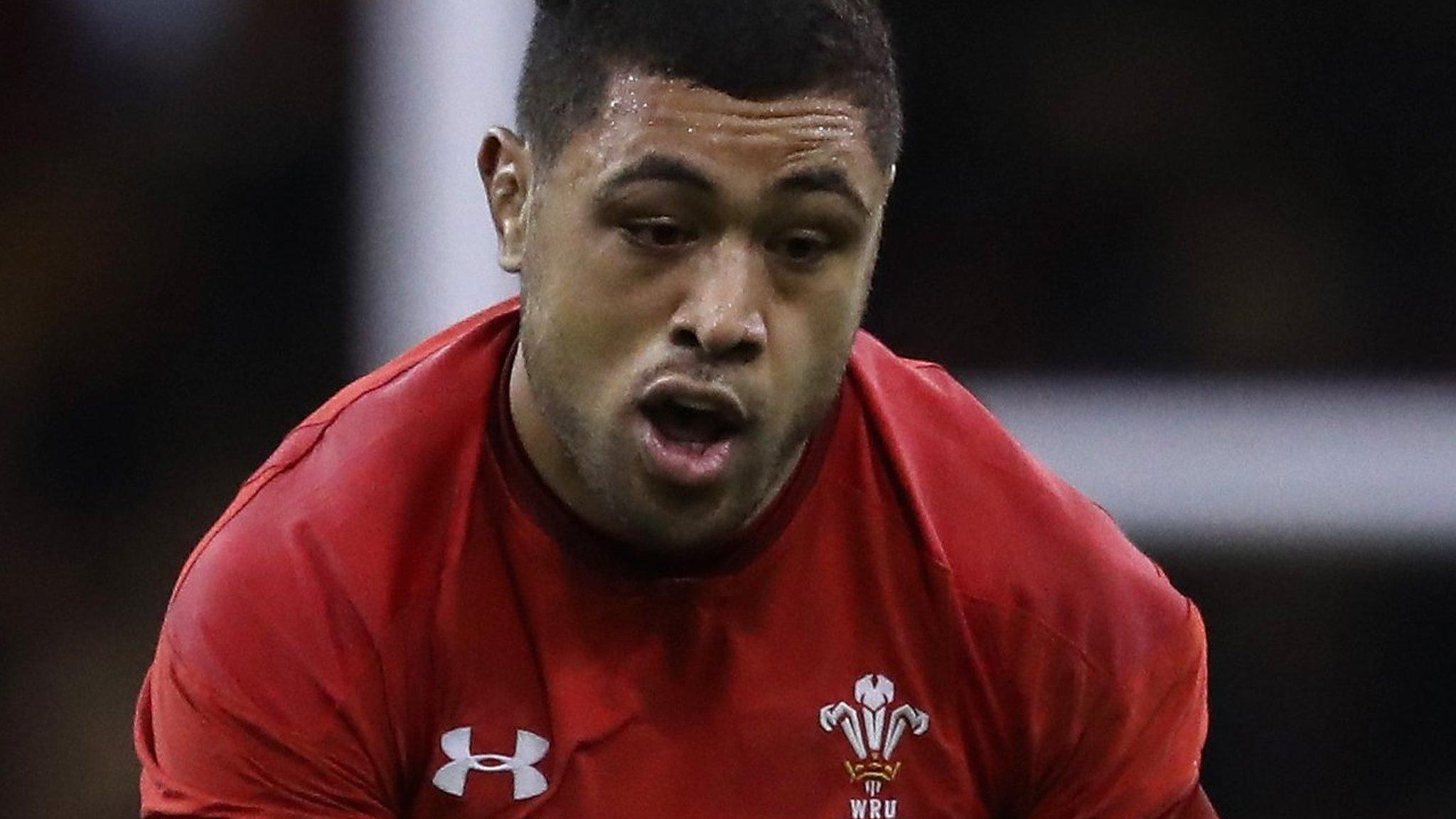 Taulupe Faletau playing for Wales