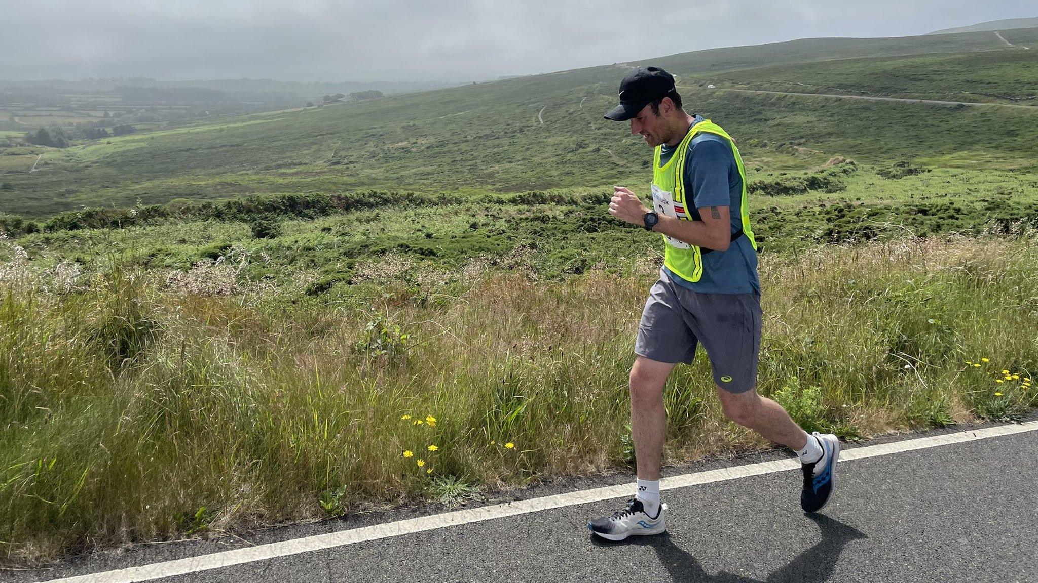 Dean Morgan during the race at the Round Table