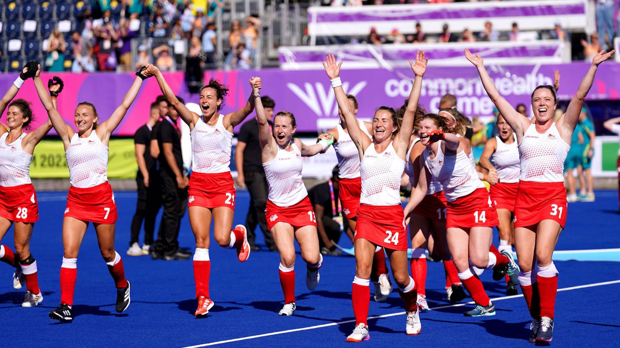 England celebrate hockey gold