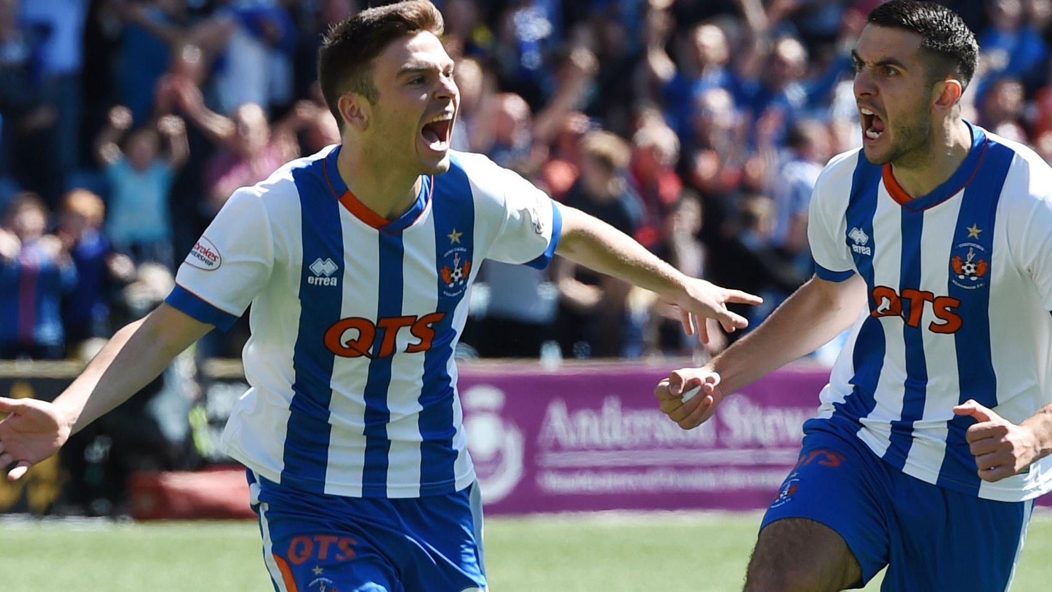 Greg Kiltie celebrates putting Kilmarnock in front