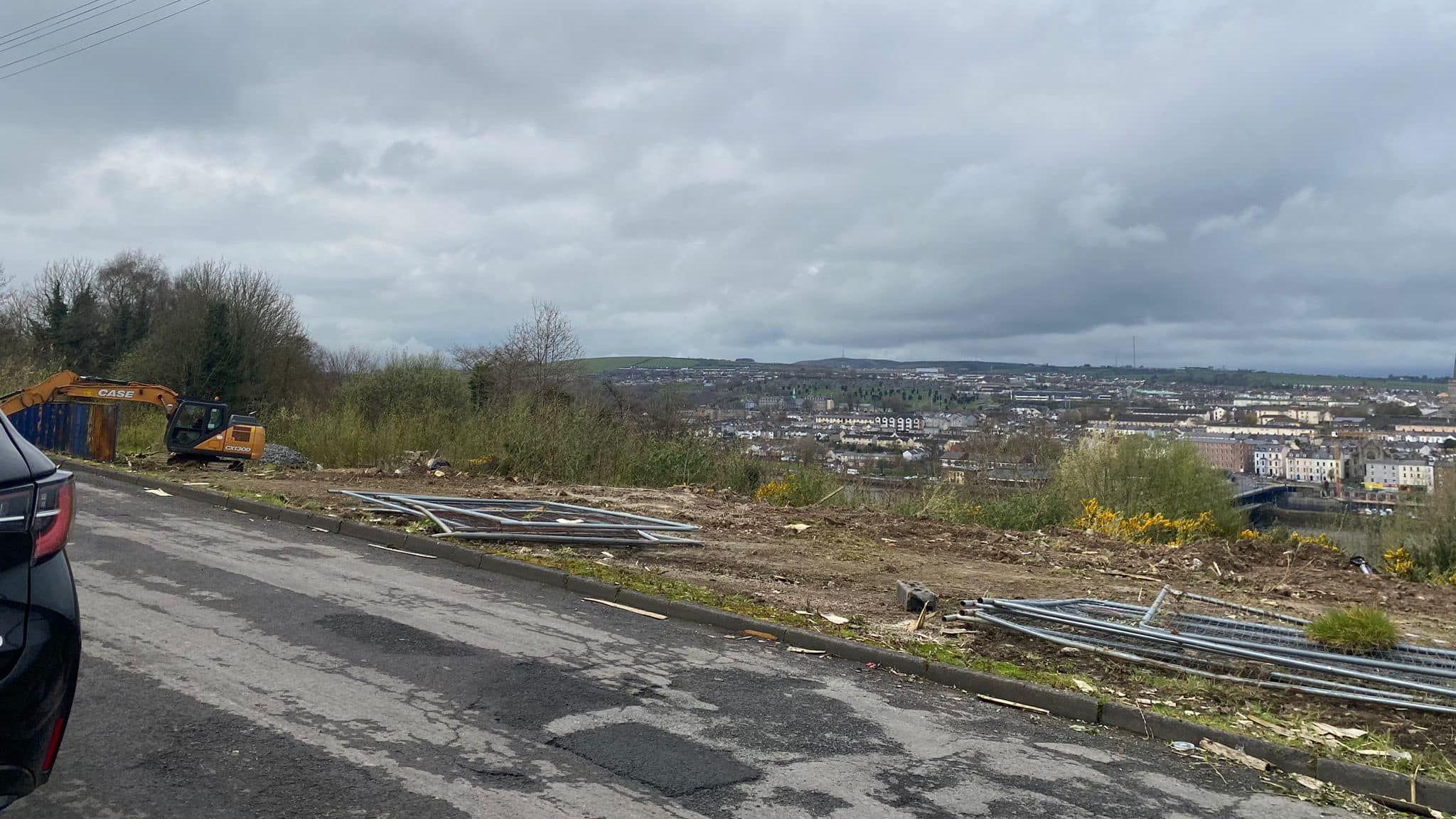 cleared site in Dunfield Terrace in Derry