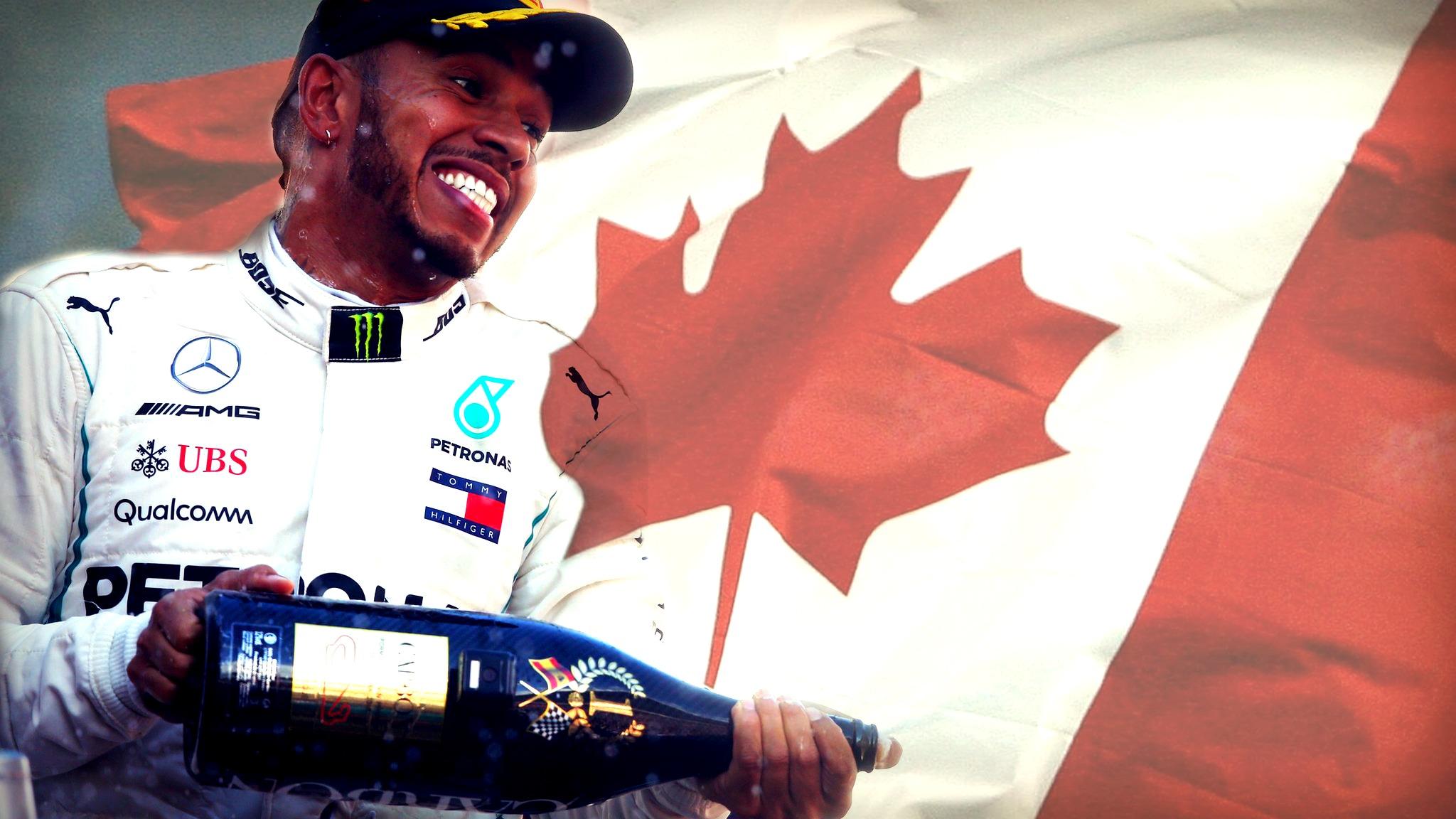 Lewis Hamilton and the Canadian flag