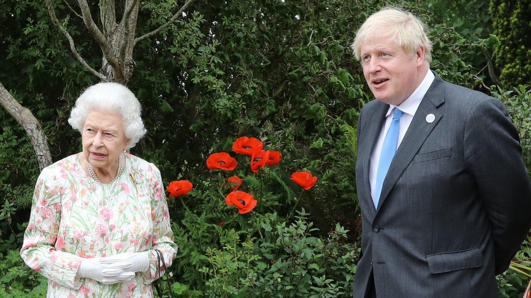 The Queen and Boris Johnson