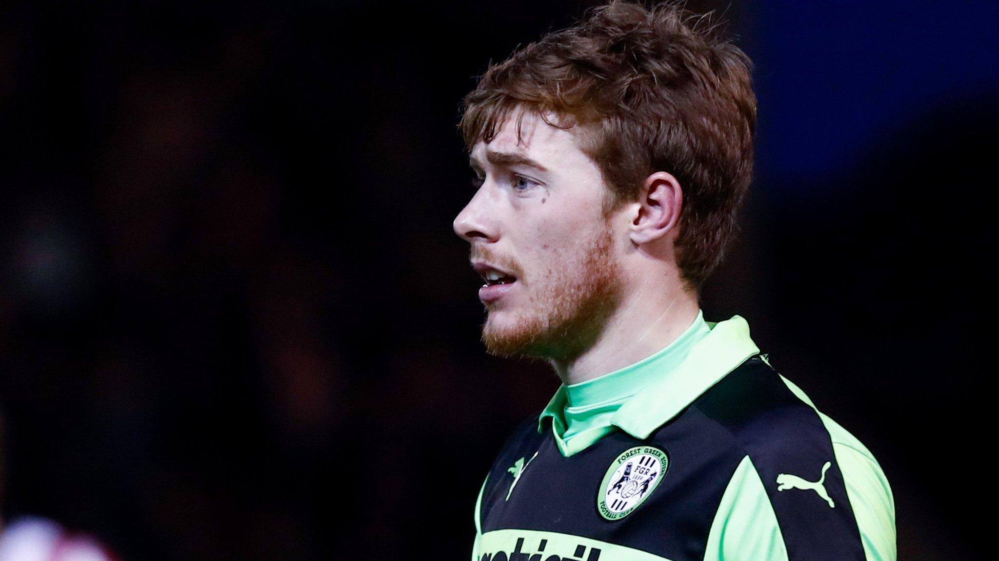 Luke James playing for Forest Green Rovers