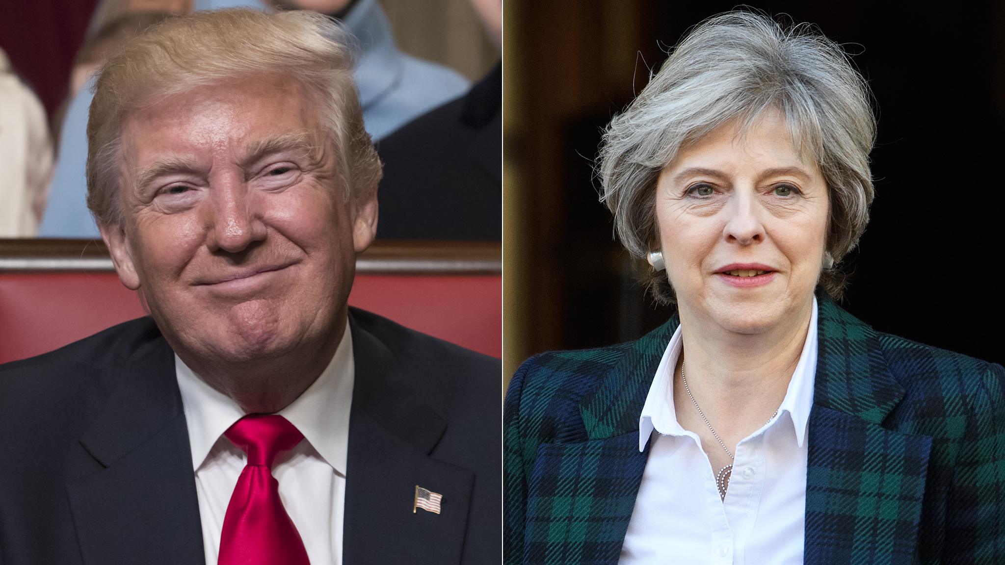 Donald Trump, Theresa May