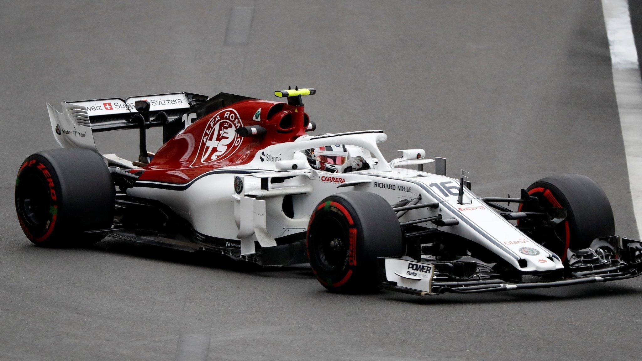 Charles Leclerc in action for Sauber