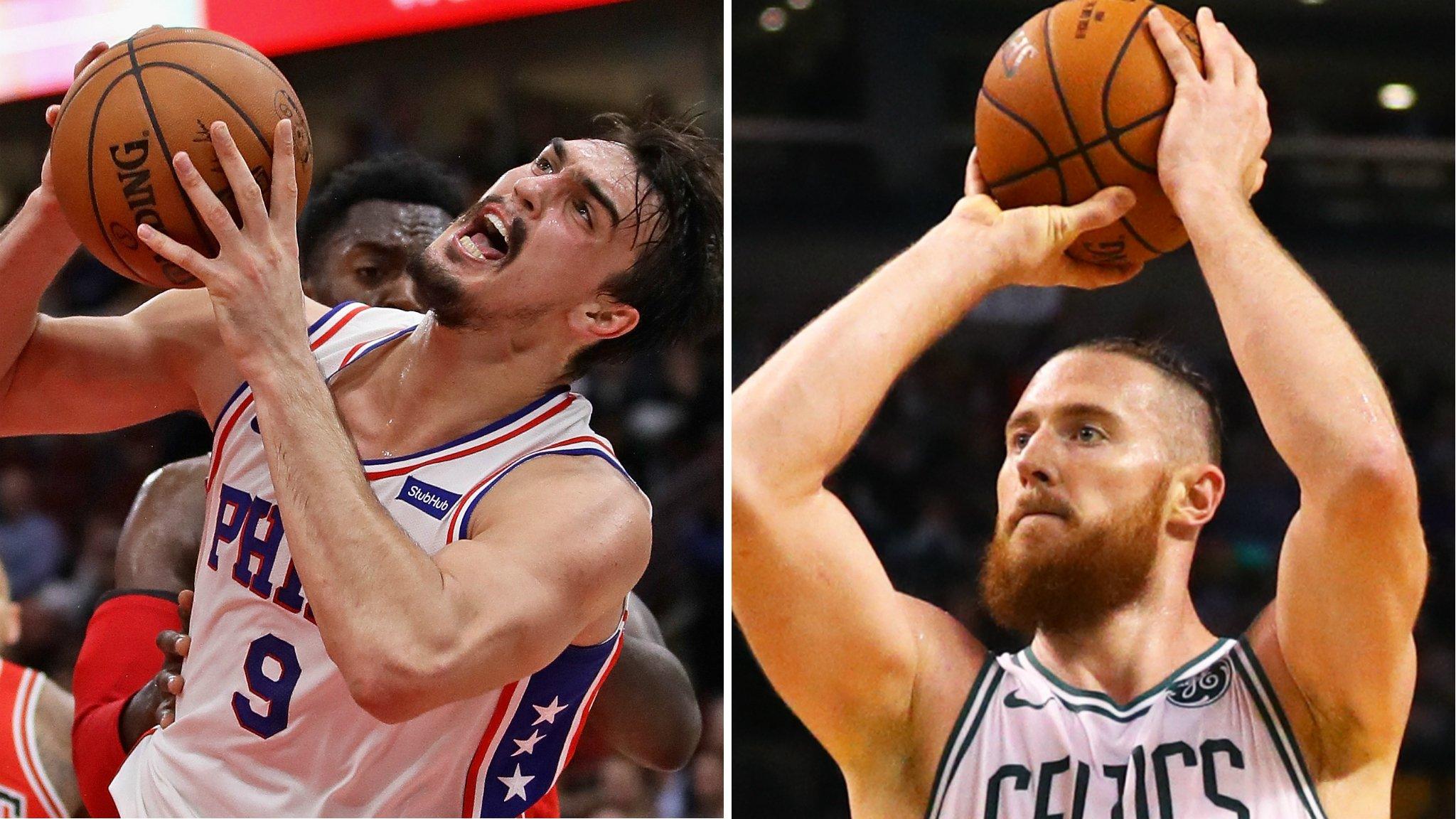 Dario Saric and Aron Baynes