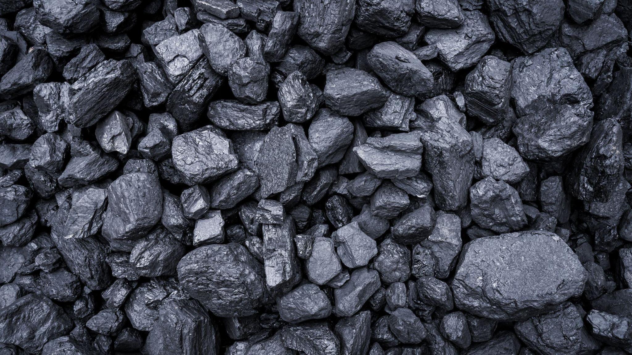 a pile of coal.