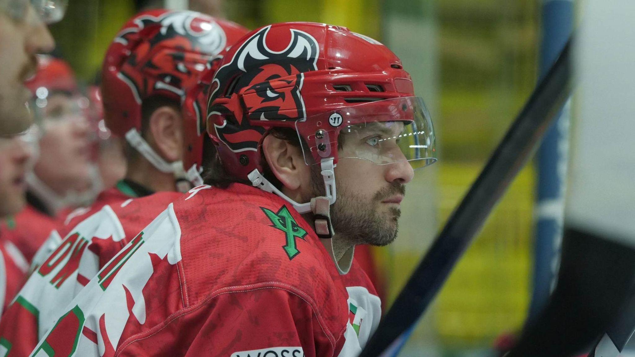 Joey Martin on the Cardiff Devils' bench