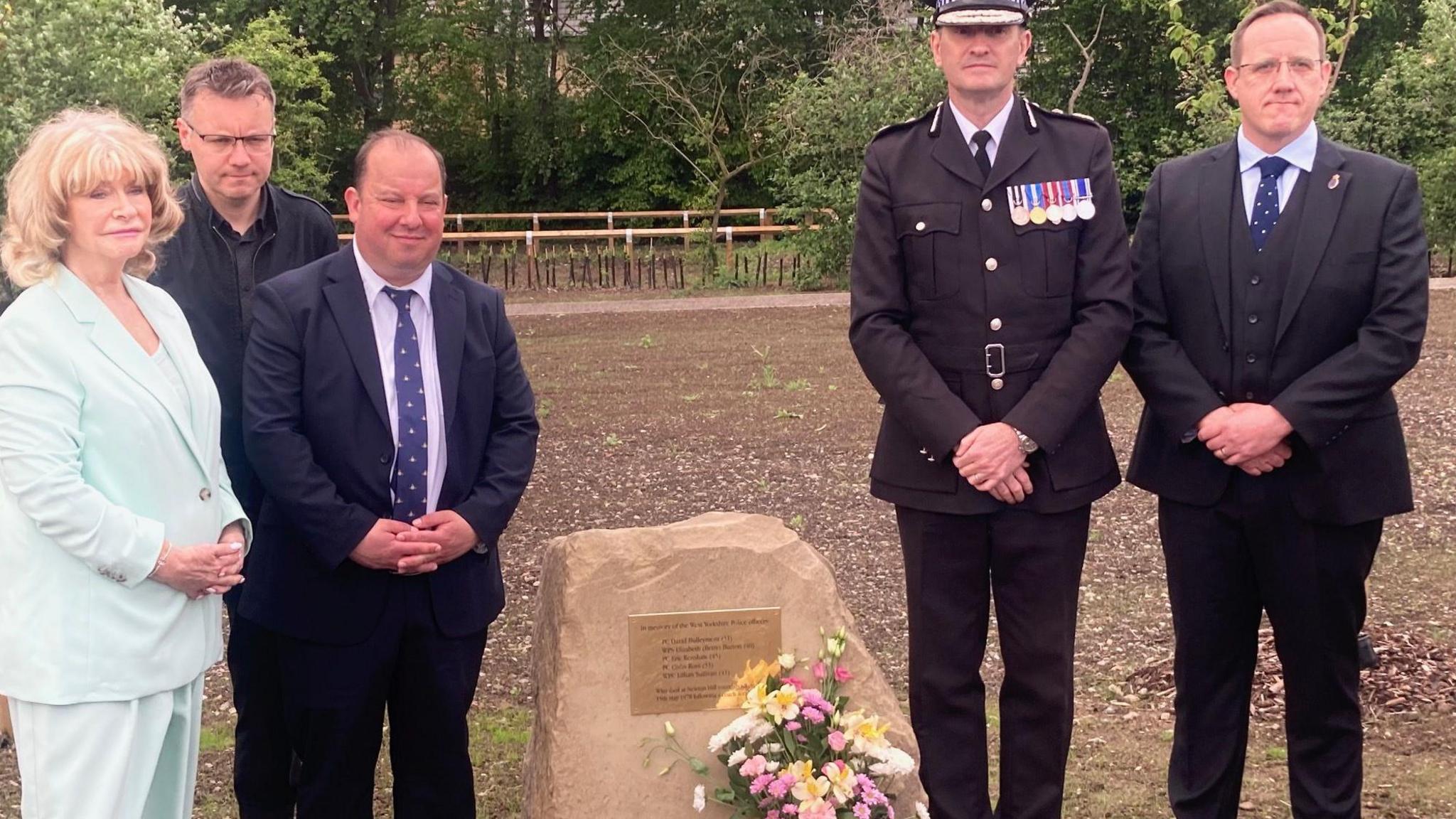 Dignitaries at Newton Hill coach crash memorial