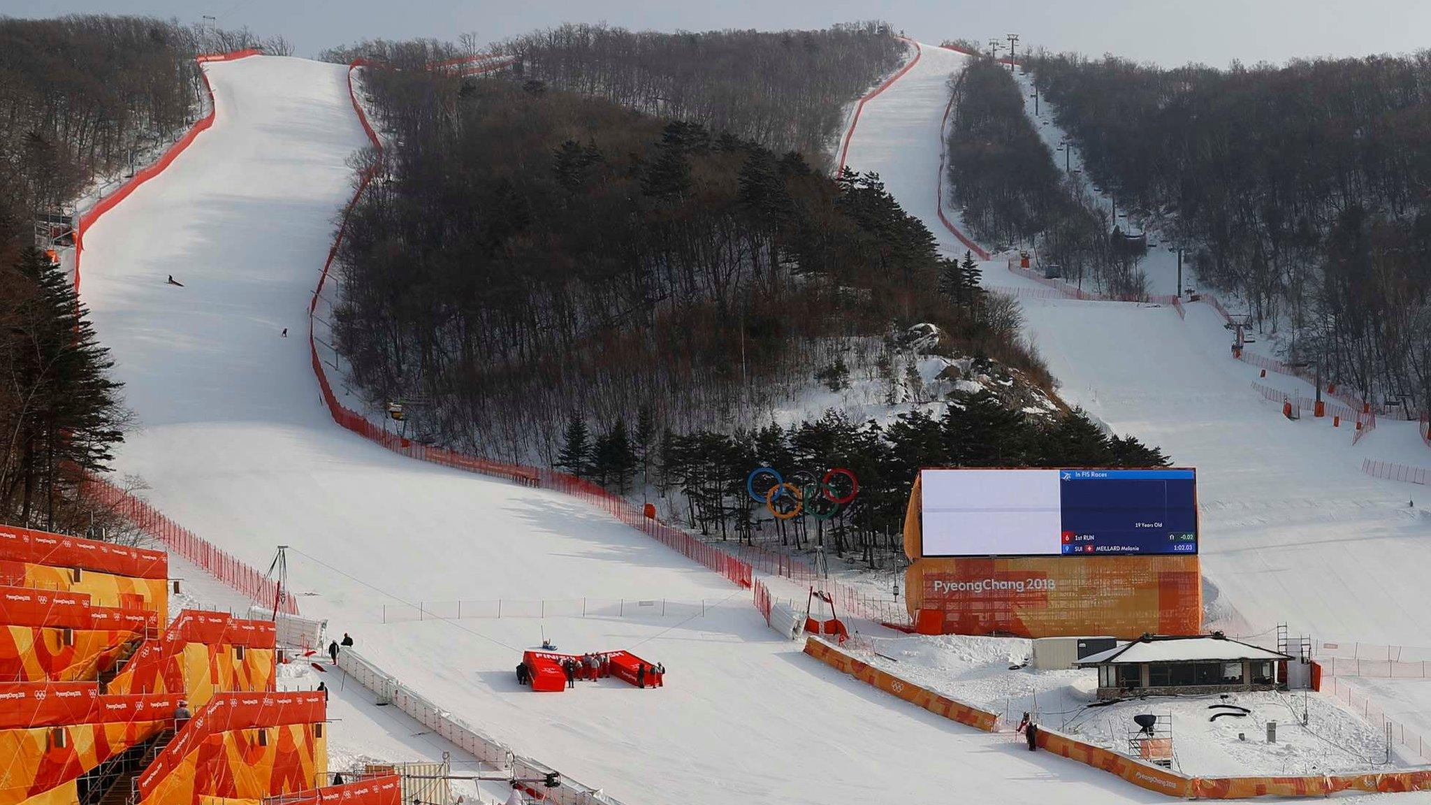 Giant slalom course