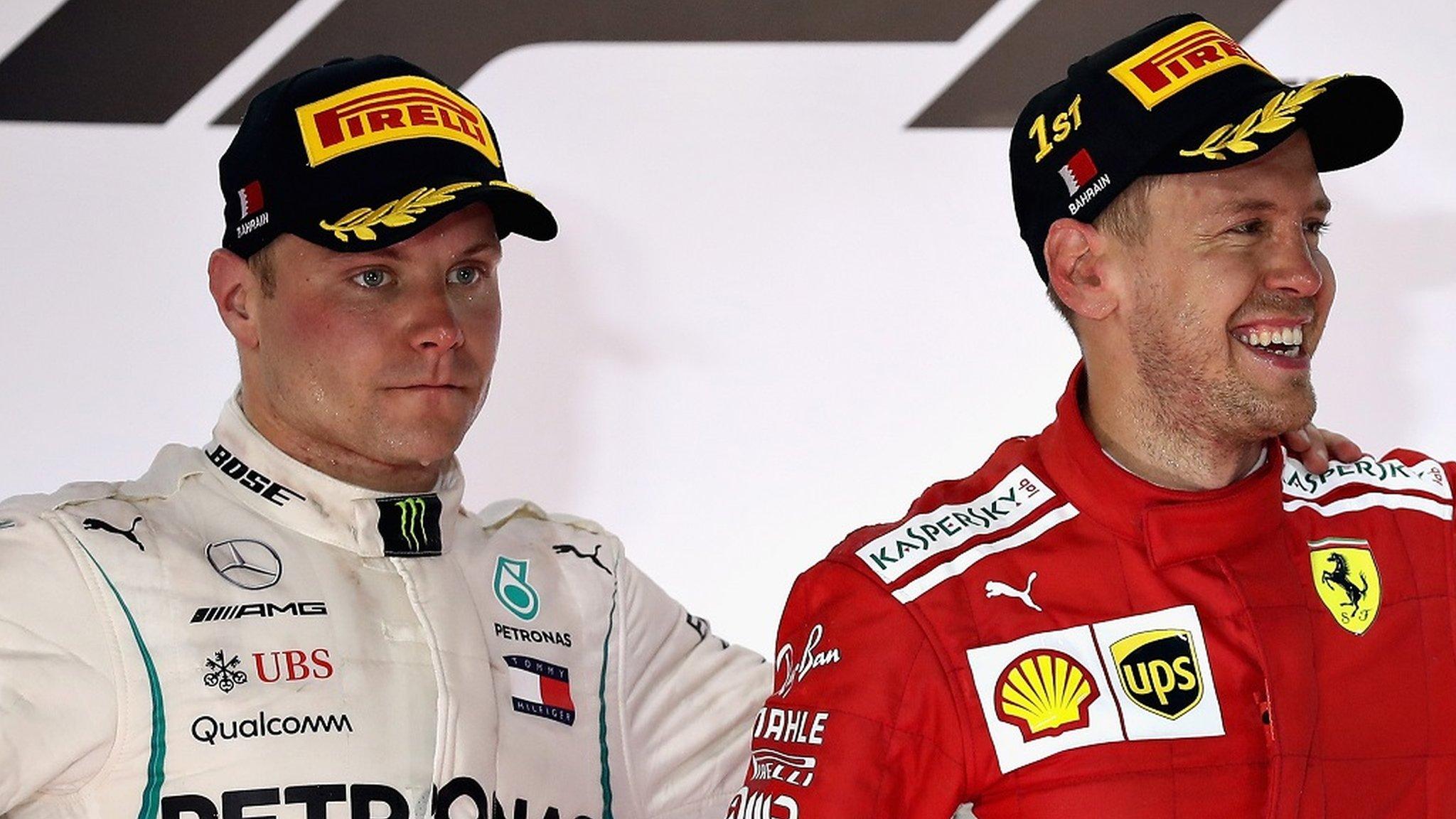 Sebastian Vettel and Valtteri Bottas