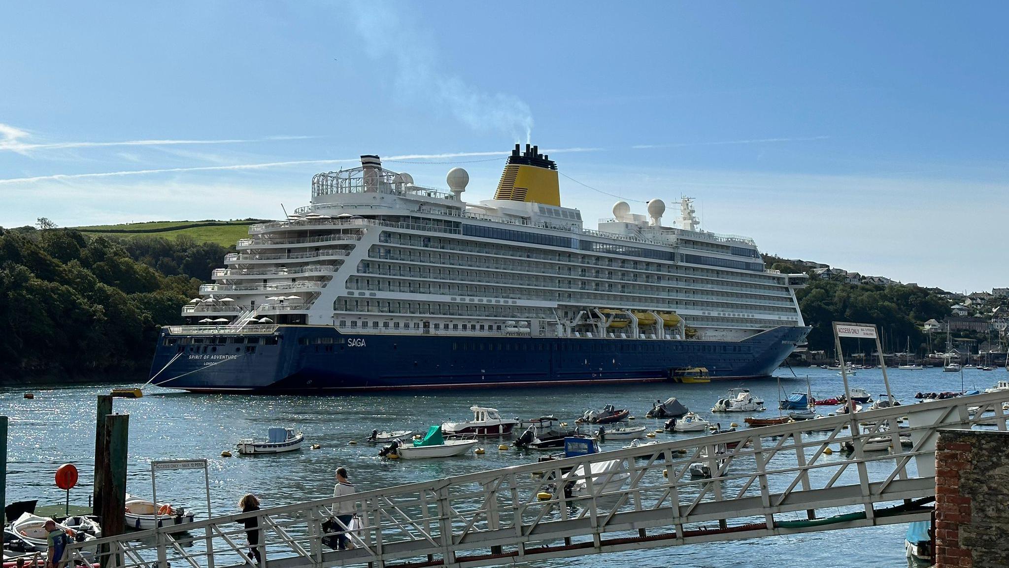 Spirit of Adventure Cruise Ship in Fowey