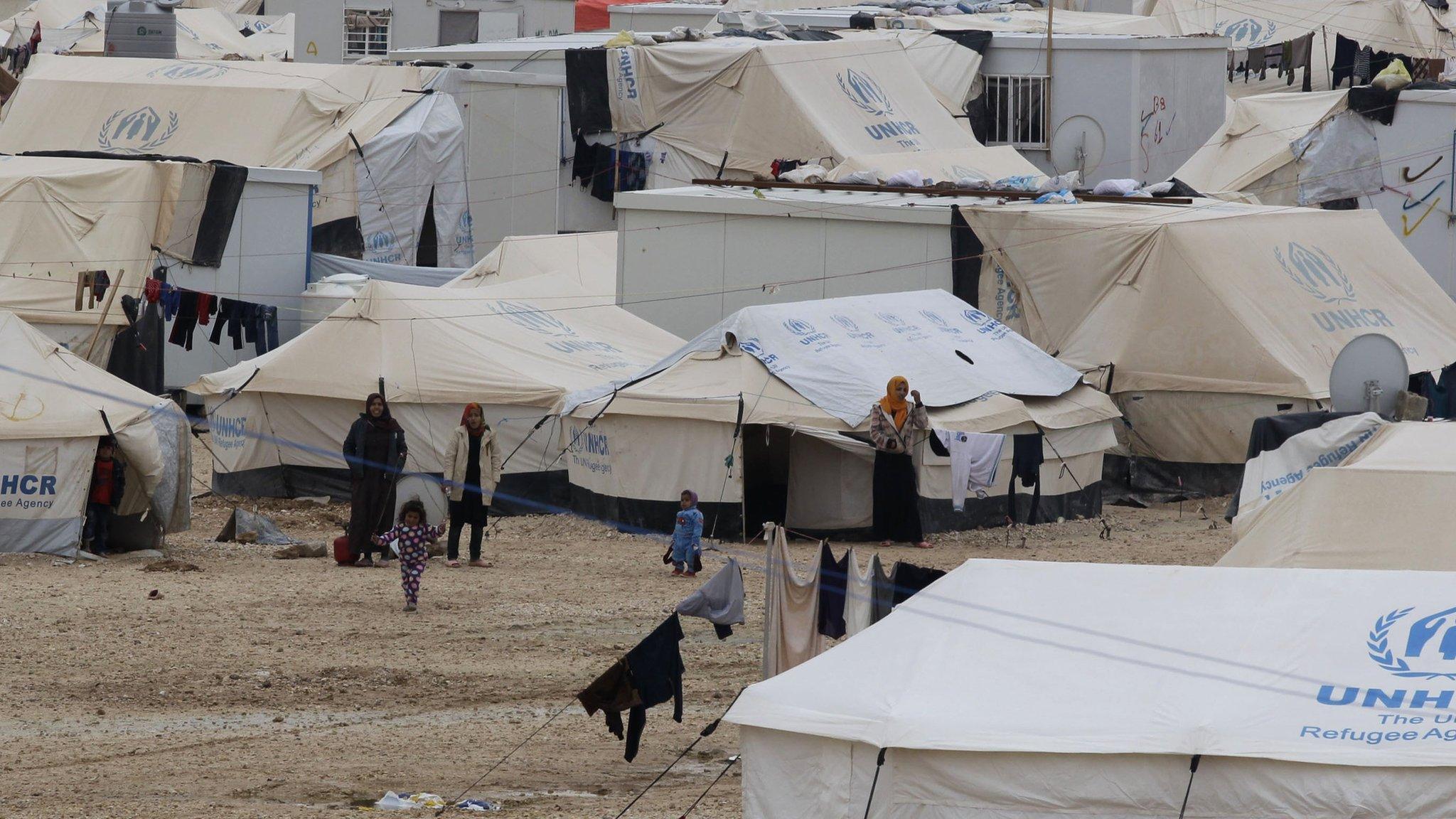 Syrian refugees in the Zaatari camp in Jordan