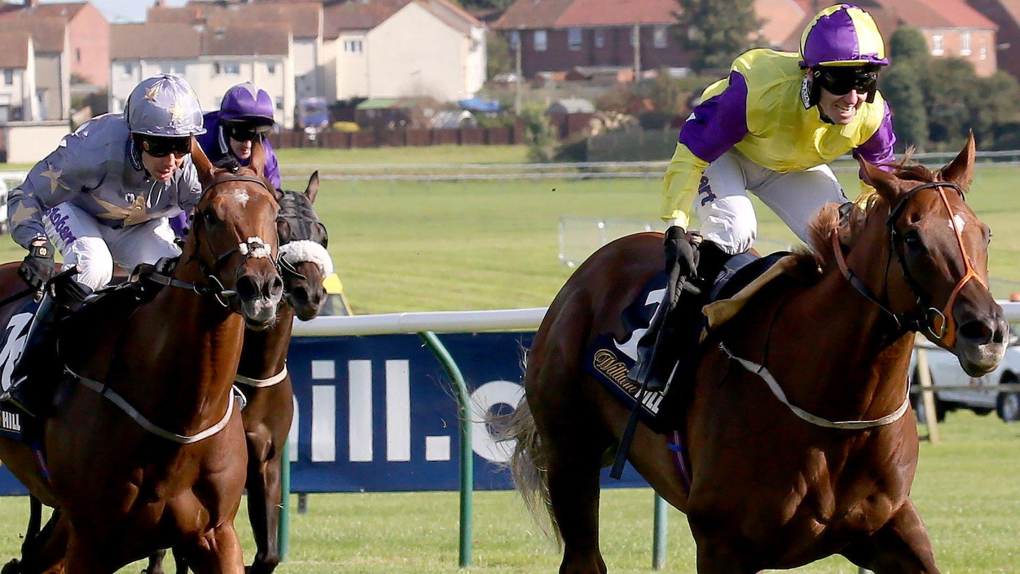 Action at Ayr Racecourse