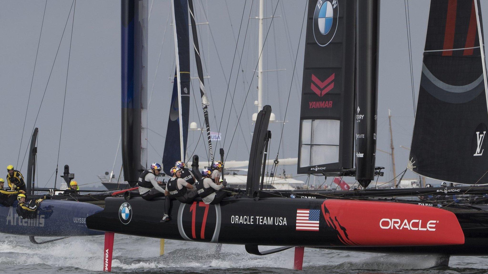 Oracle Team USA in action during America's Cup World Series Japan