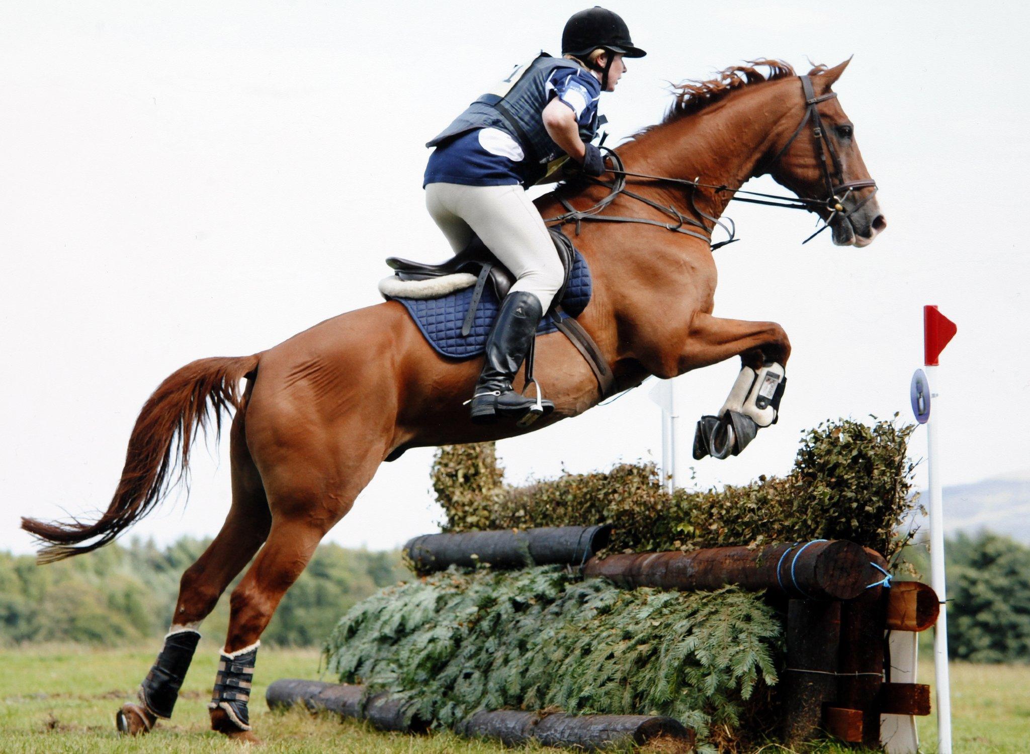 Melanie horse riding before her accident