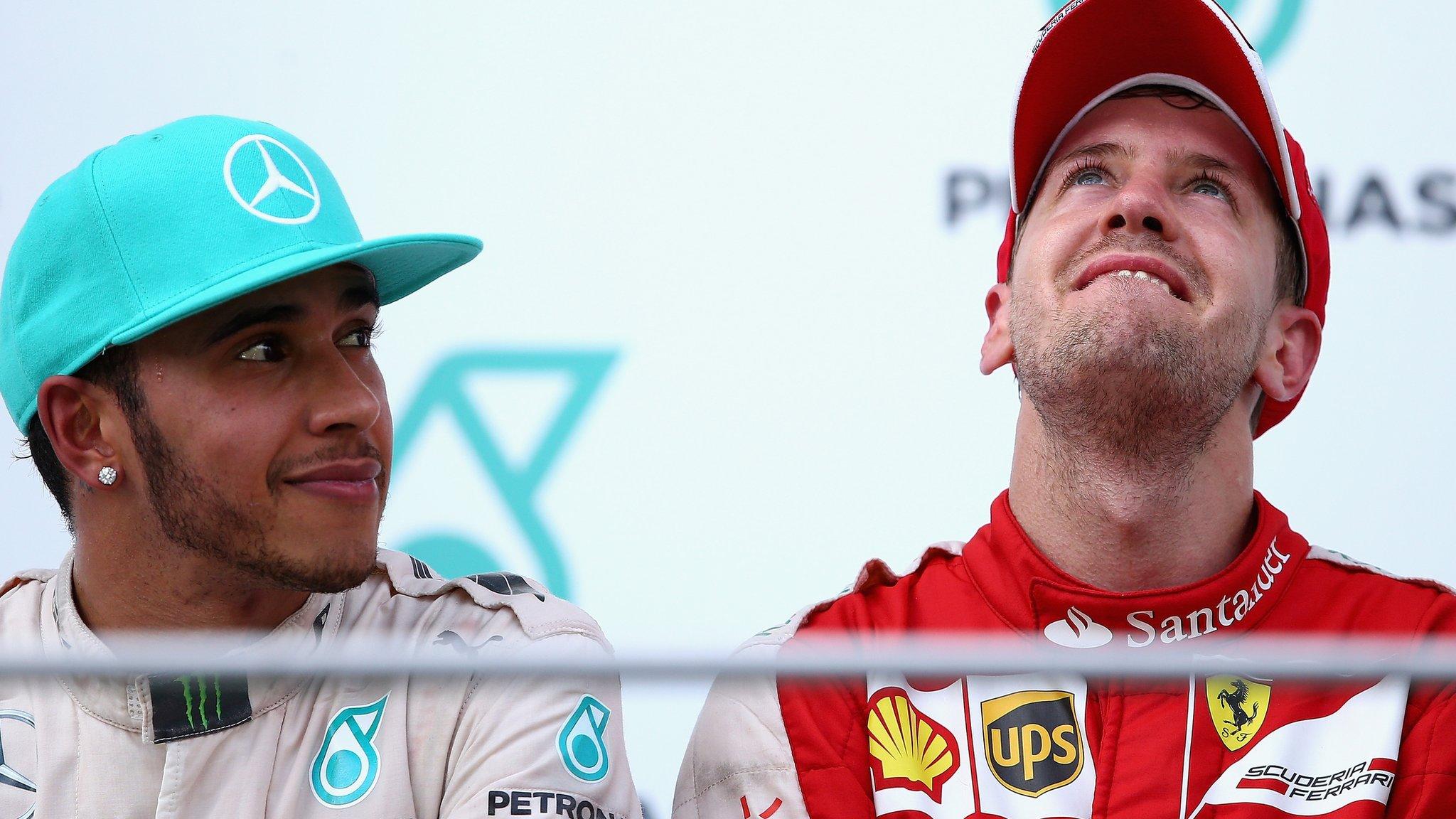 Lewis Hamilton and Sebastian Vettel