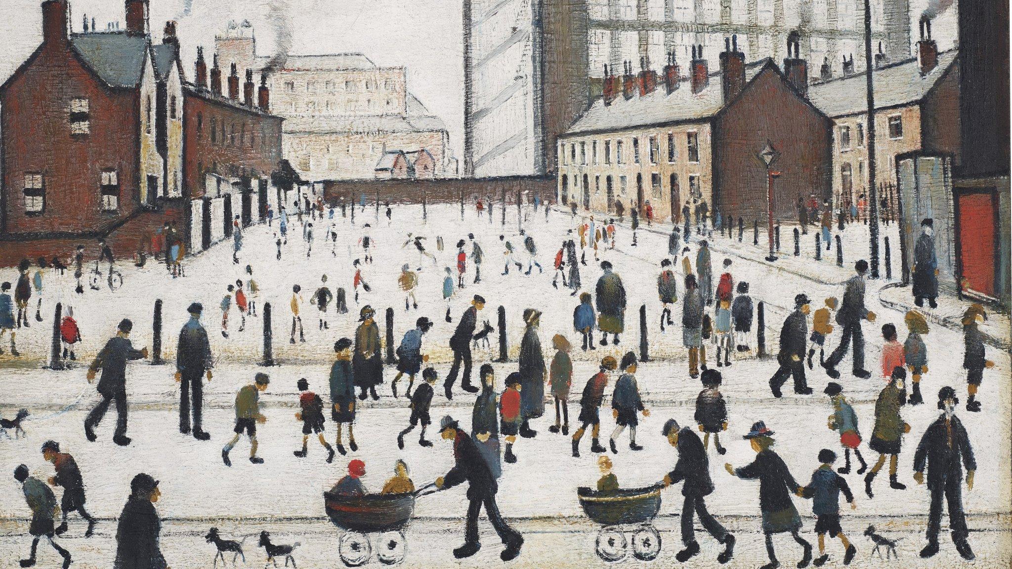 L S Lowry's 1943 painting entitled The Mill, Pendlebury