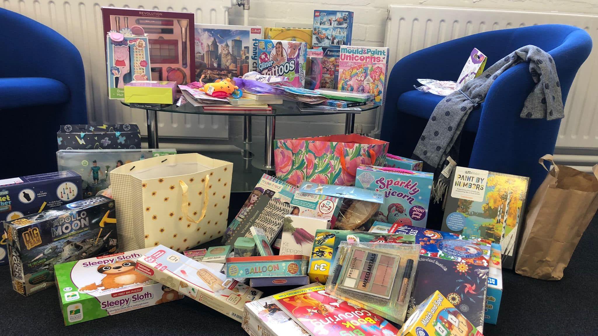 Presents donated to the Christmas Sparkle Project