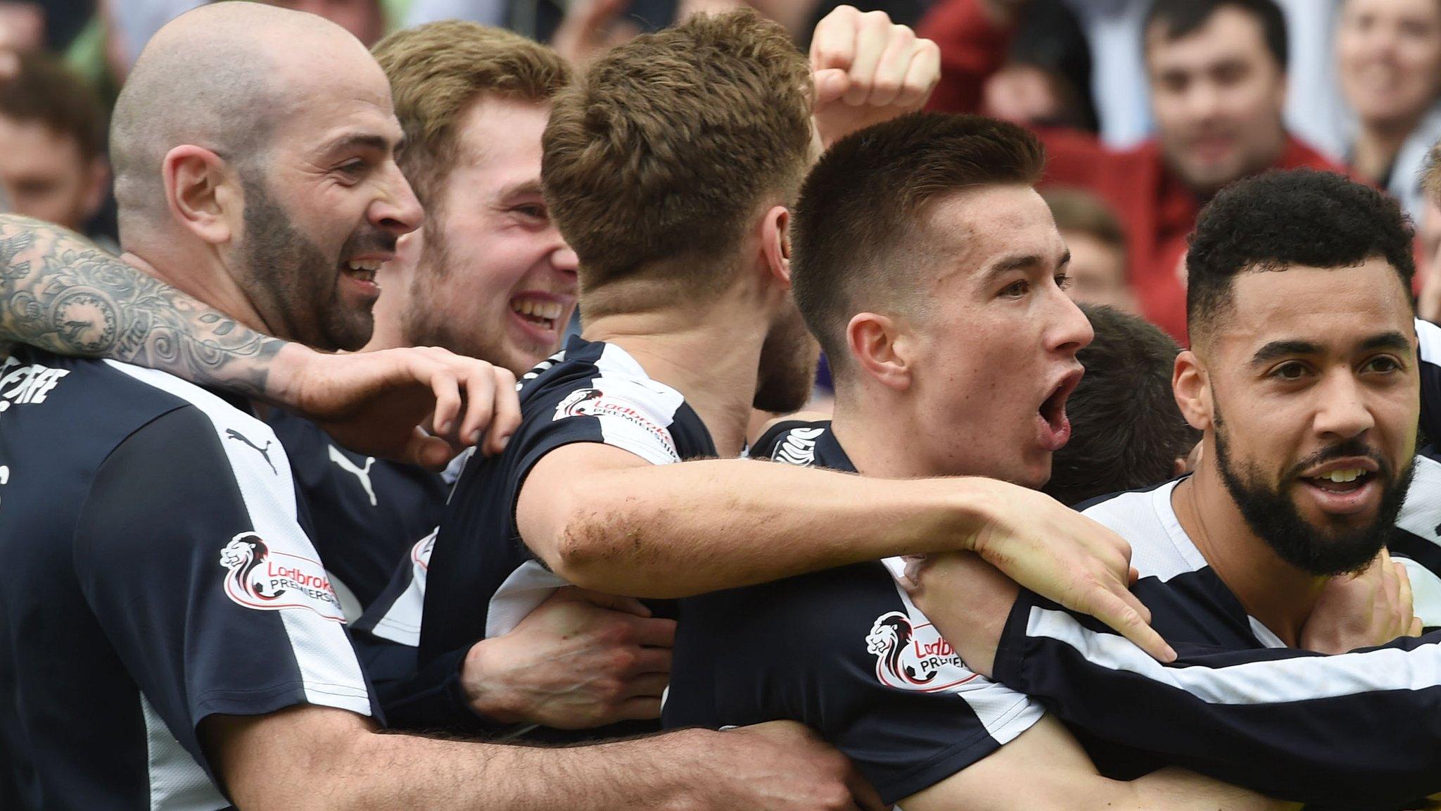 Dundee players celebrating