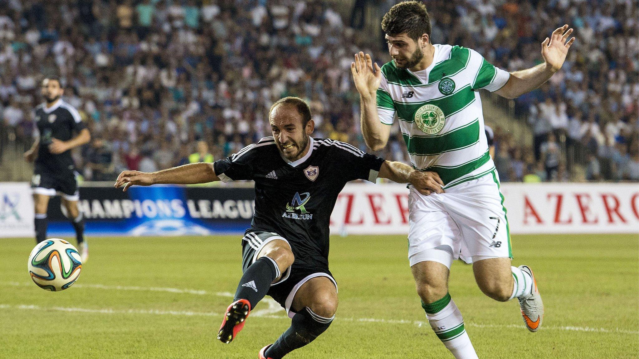 Nadir Ciftci in action for Celtic against Qarabag