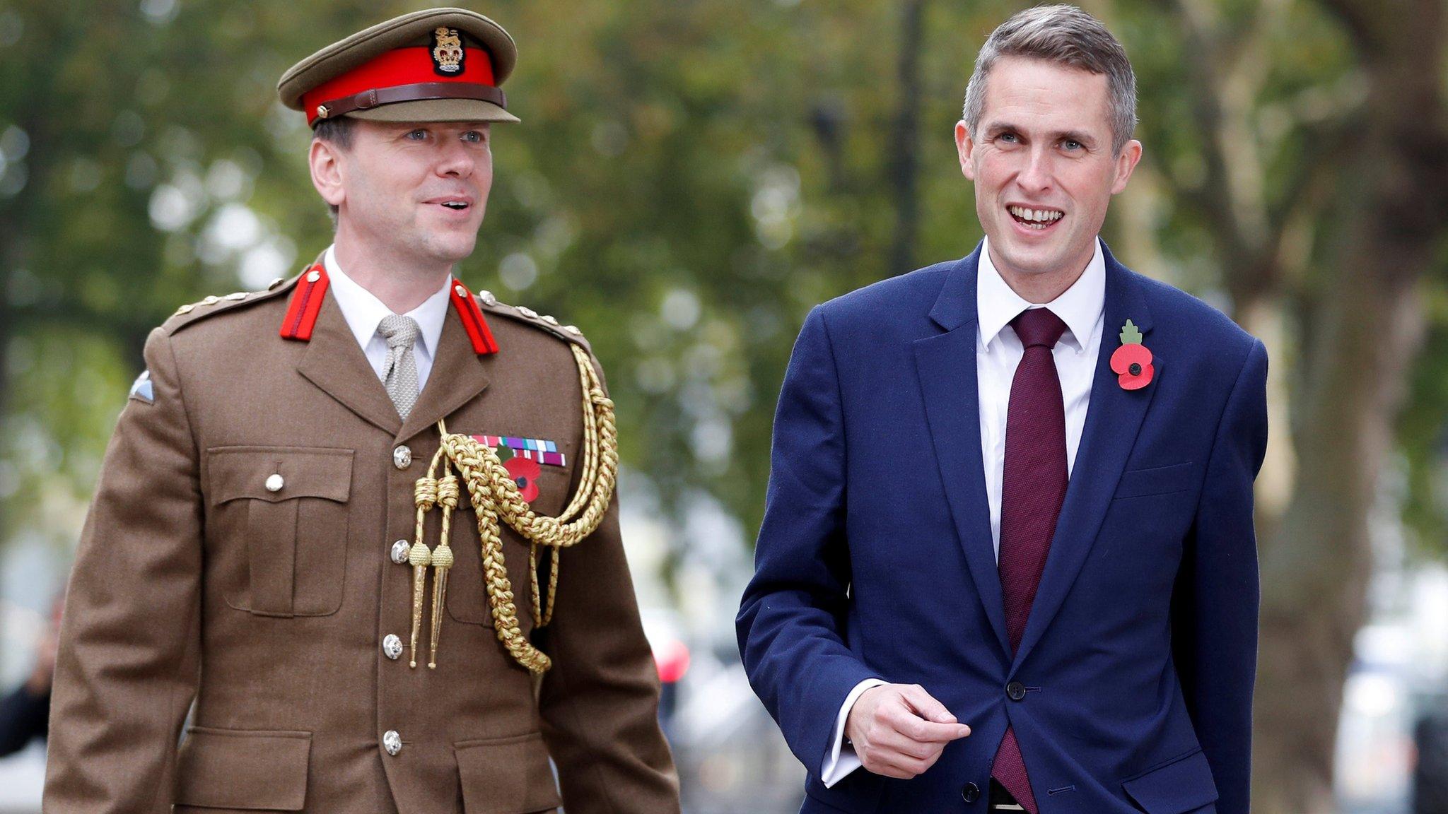 Gavin Williamson arrives at the MoD