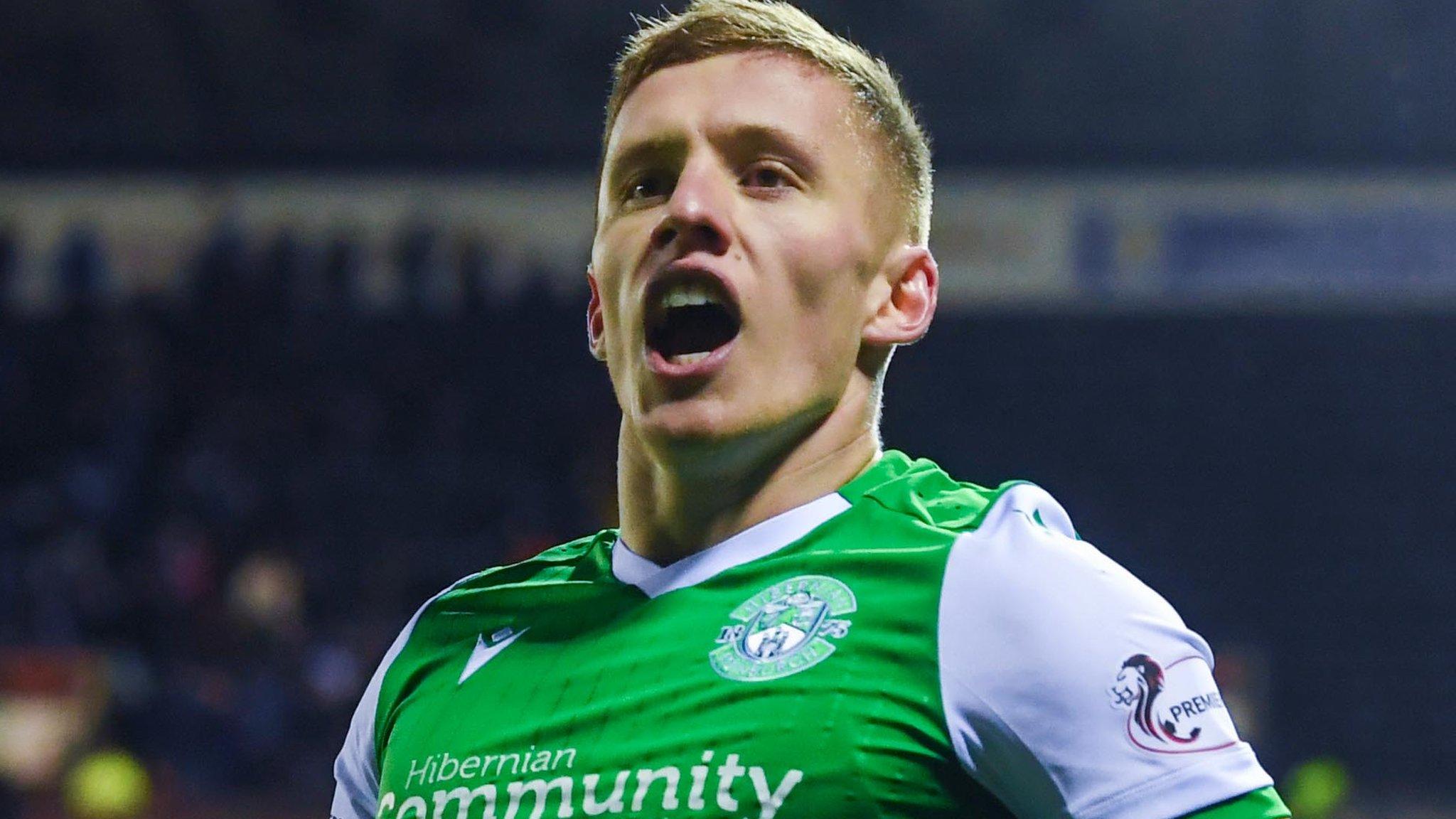 Hibernian midfielder Greg Docherty