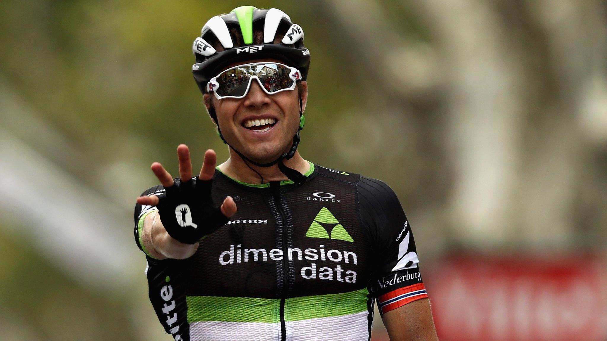 Edvald Boasson Hagen celebrates