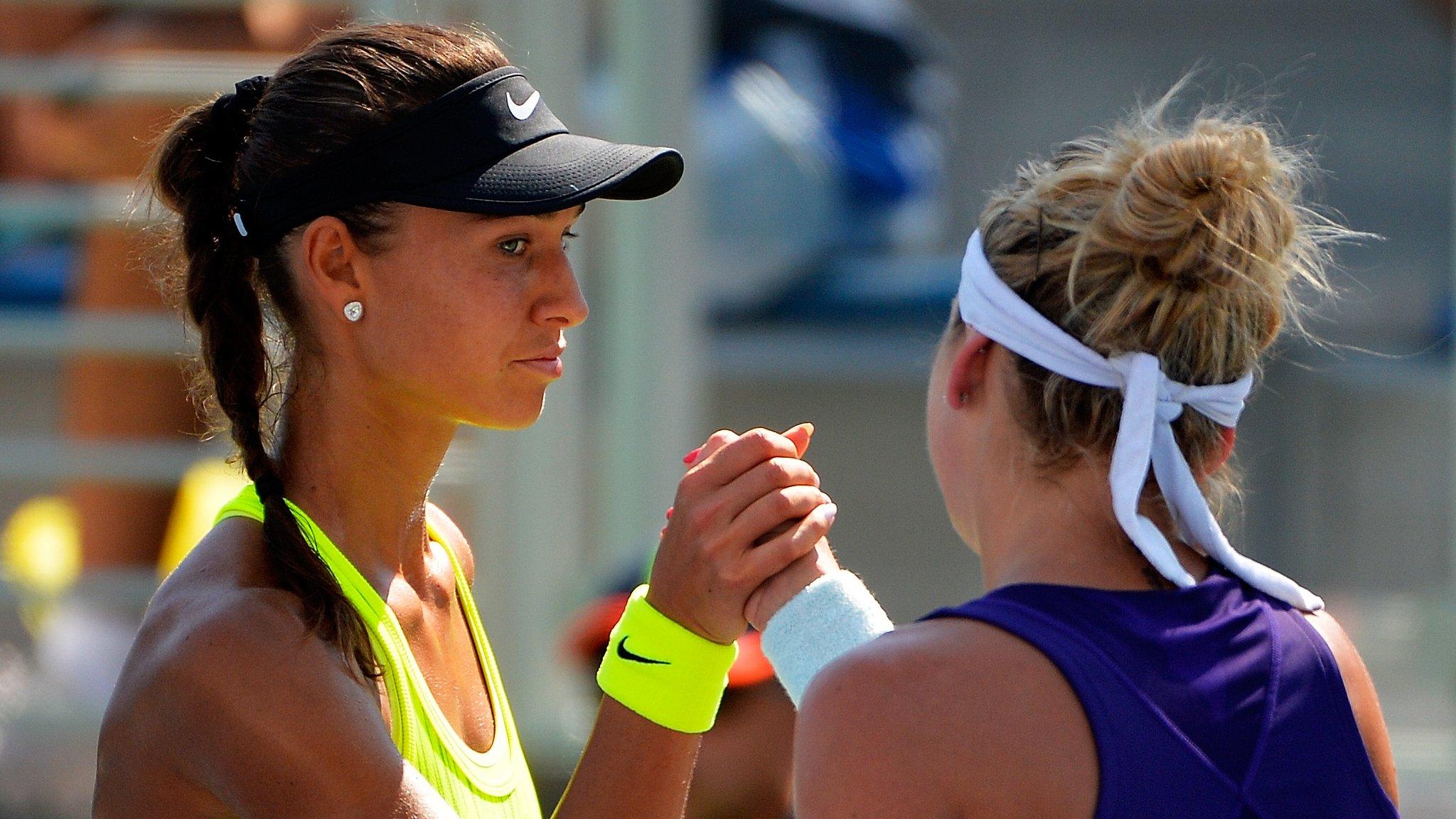 Vitalia Diatchenko (left) and Timea Bacsinszky