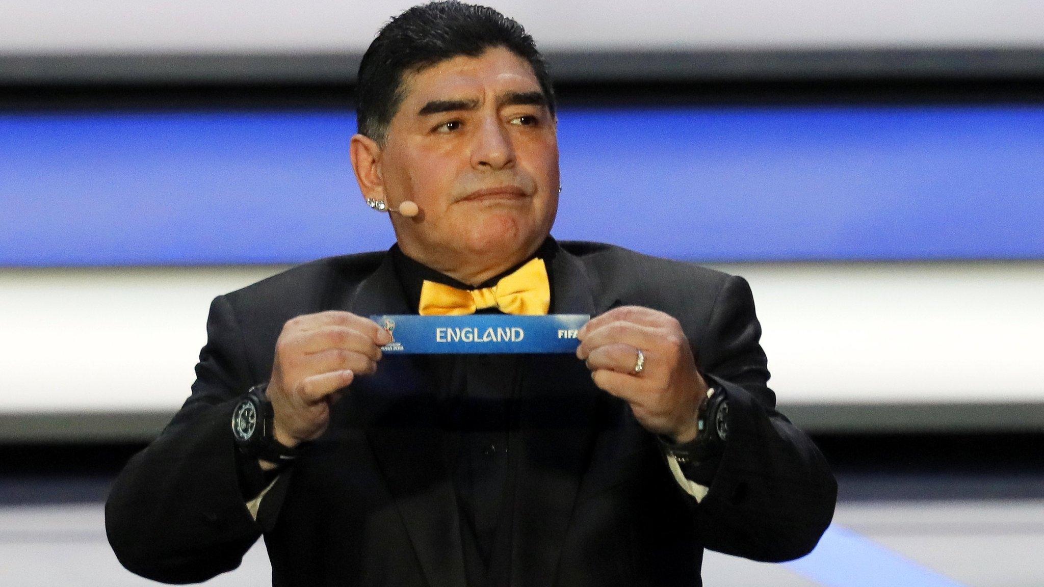 Diego Maradona draws England out of the pot