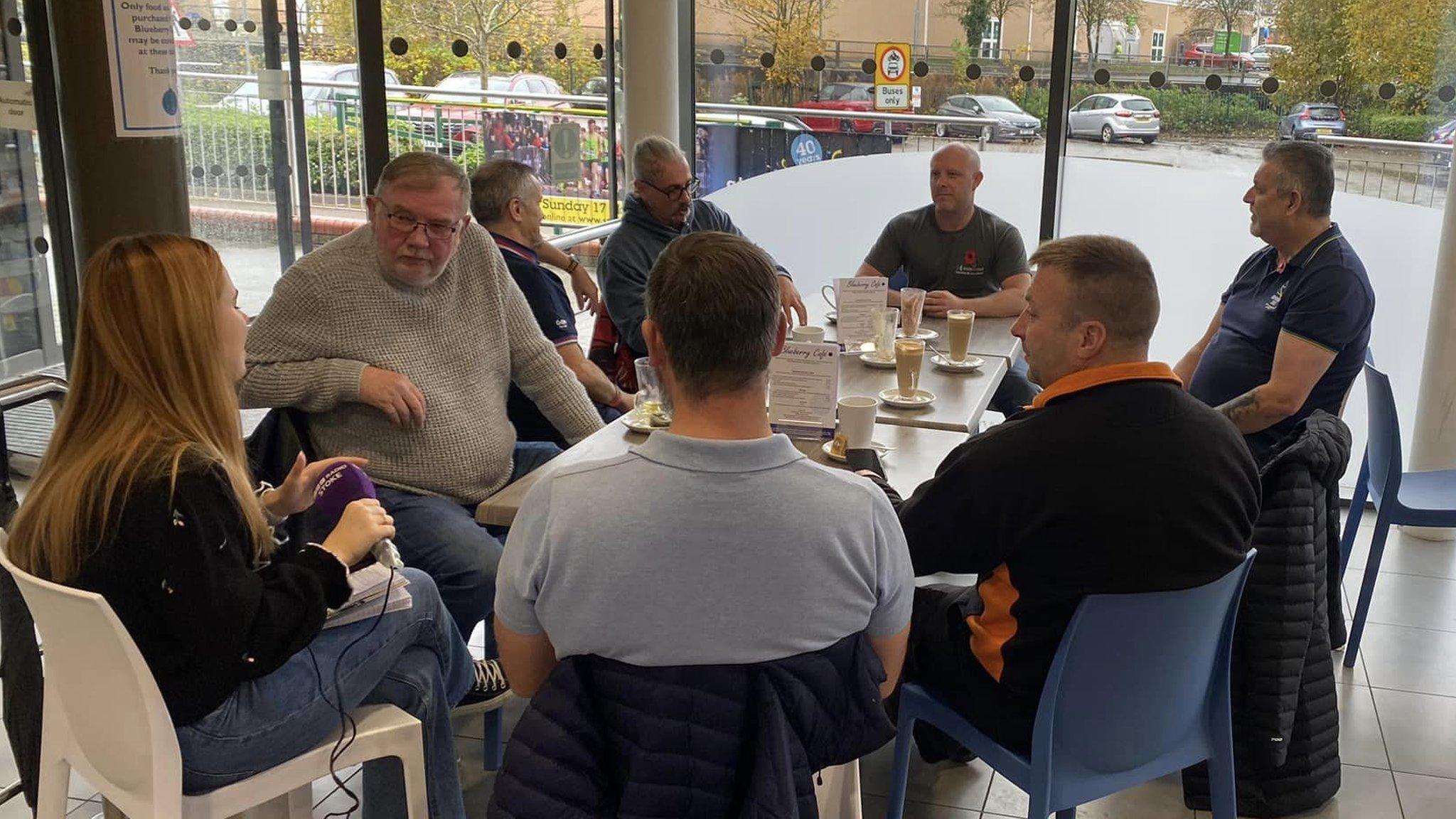 Former veterans at the coffee morning