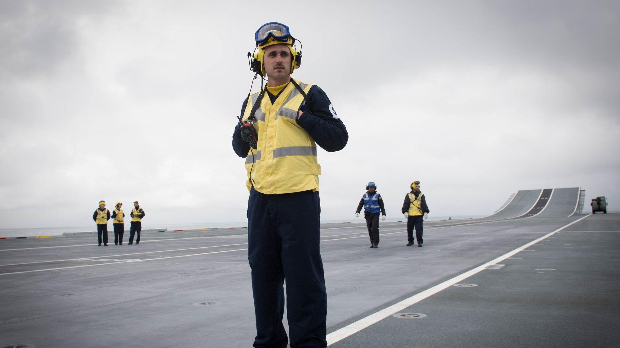 Crew on HMS Queen Elizabeth