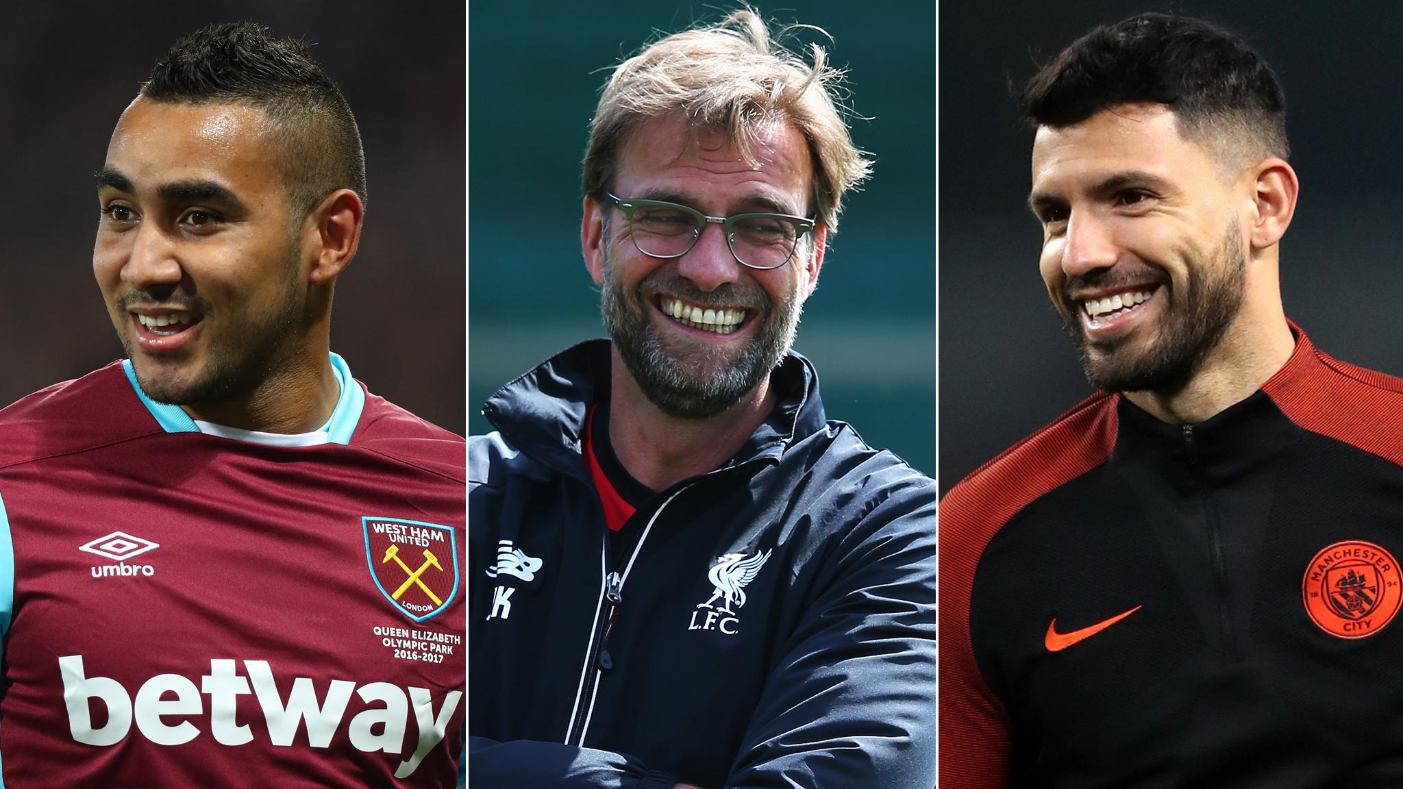 Dimitri Payet, Jurgen Klopp and Sergio Aguero