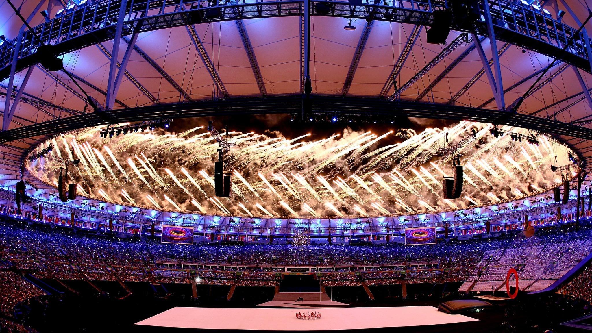 Fireworks at the Paralympics opening ceremony