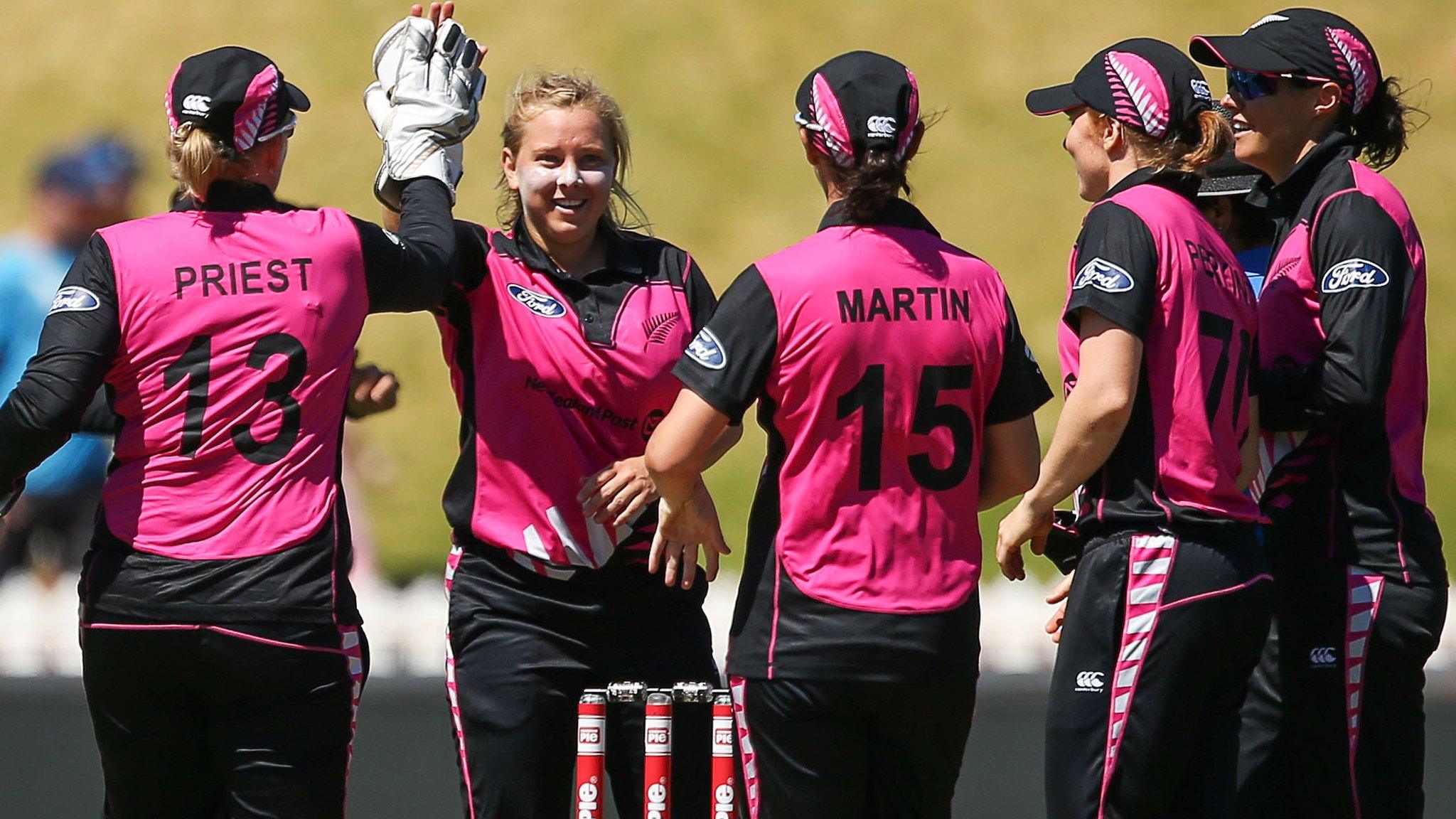 New Zealand women celebrate