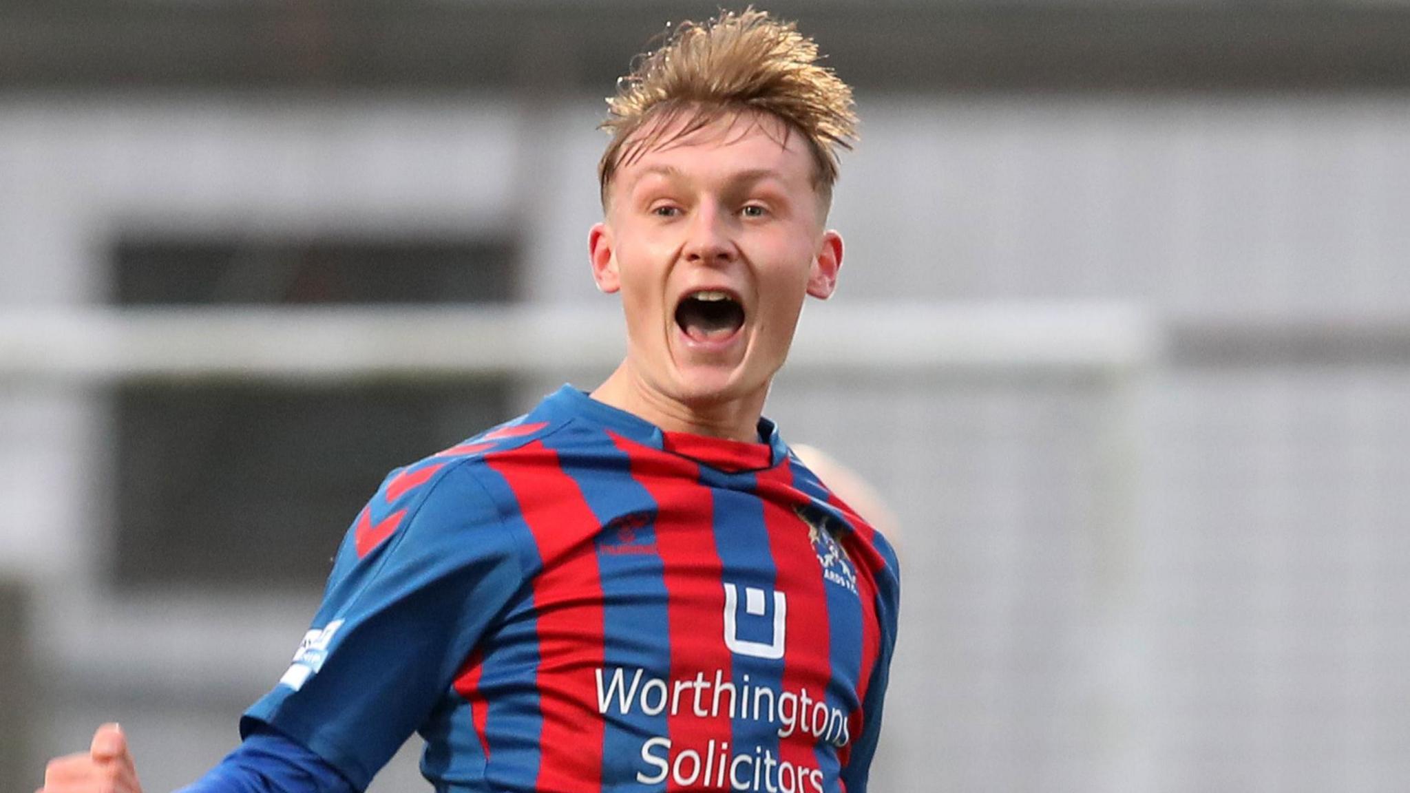 Aidan Steele celebrates scoring