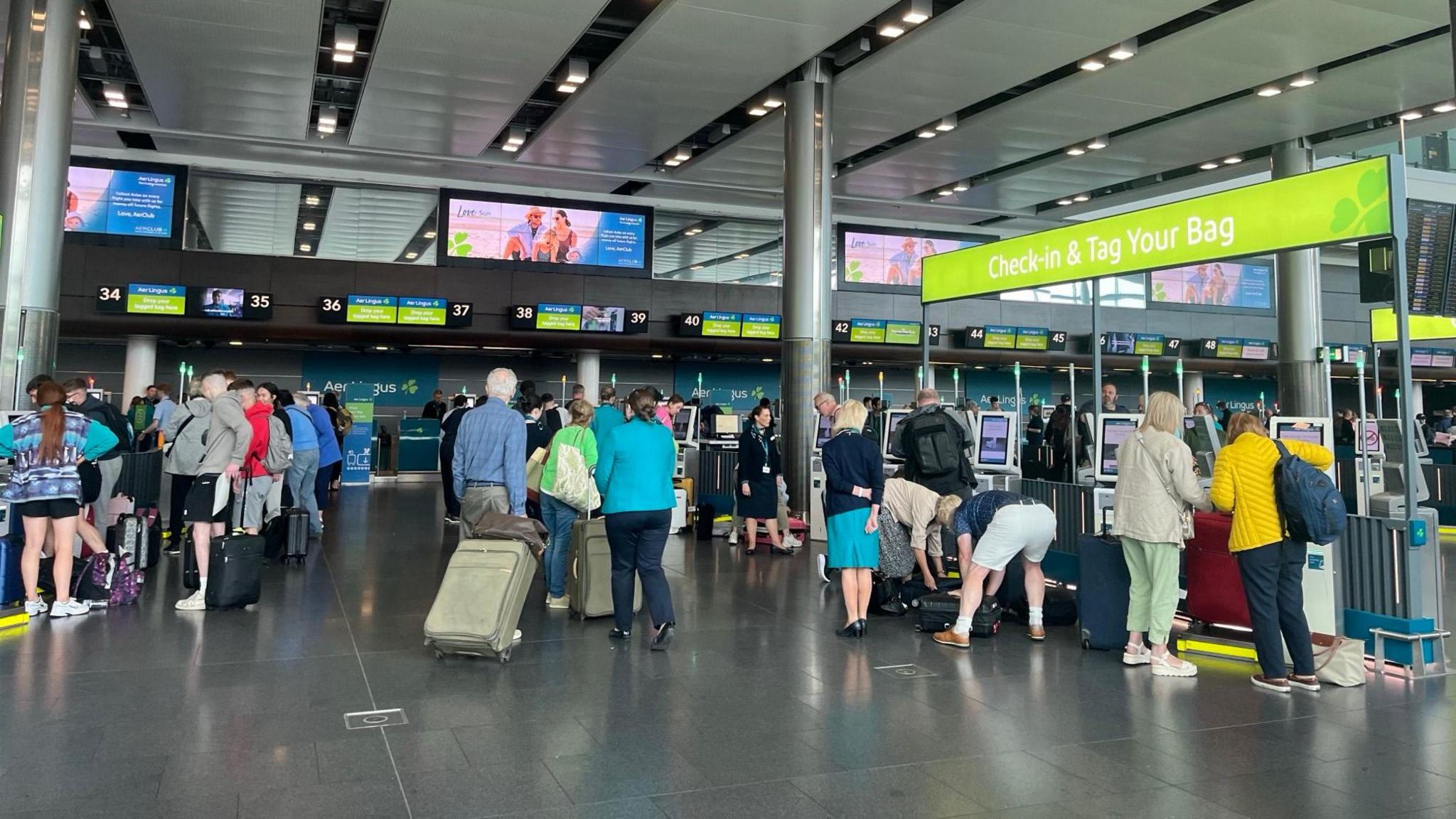 Airport check in lounge