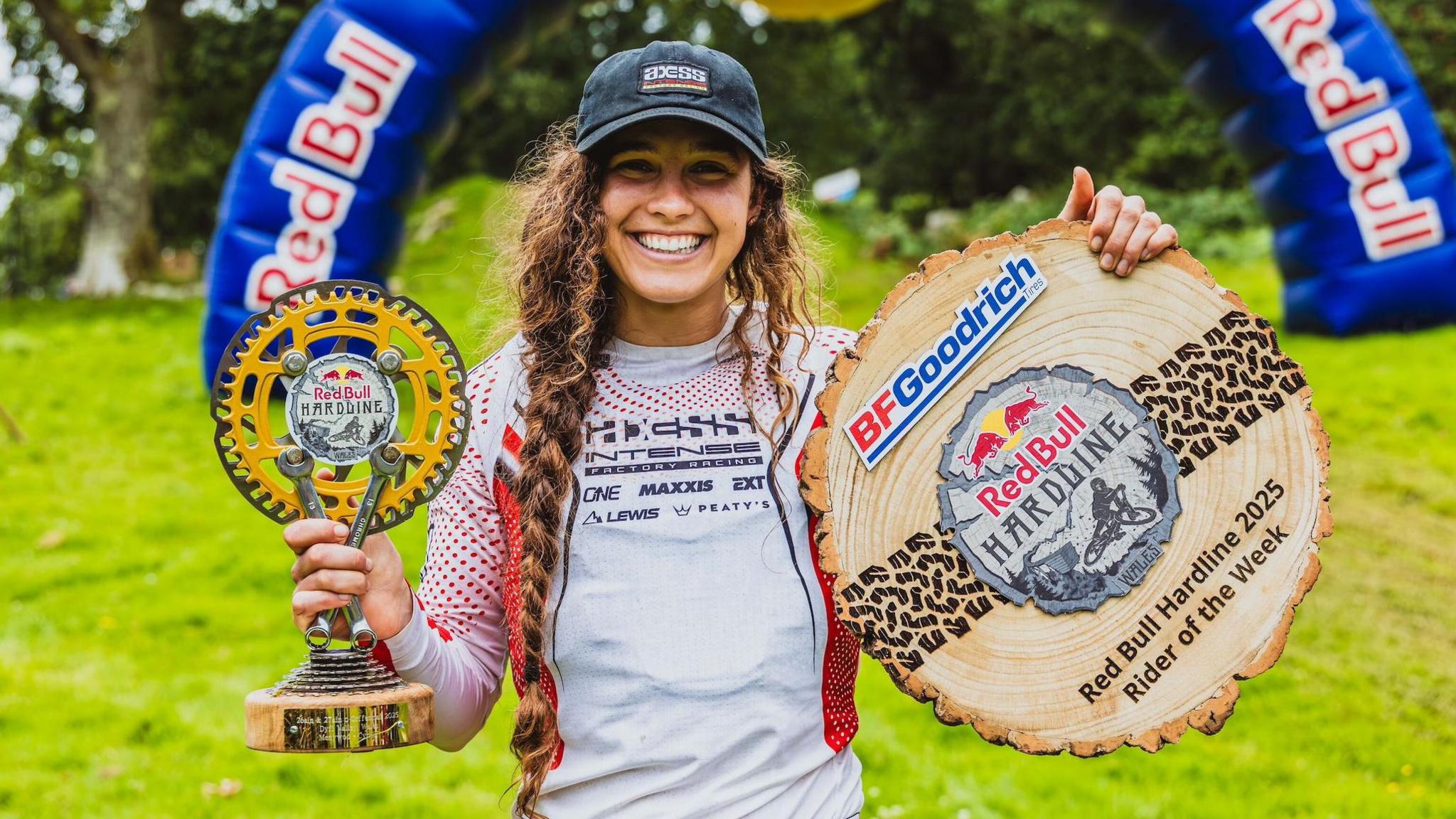 Louise Ferguson lifts trophies from Hardline Wales