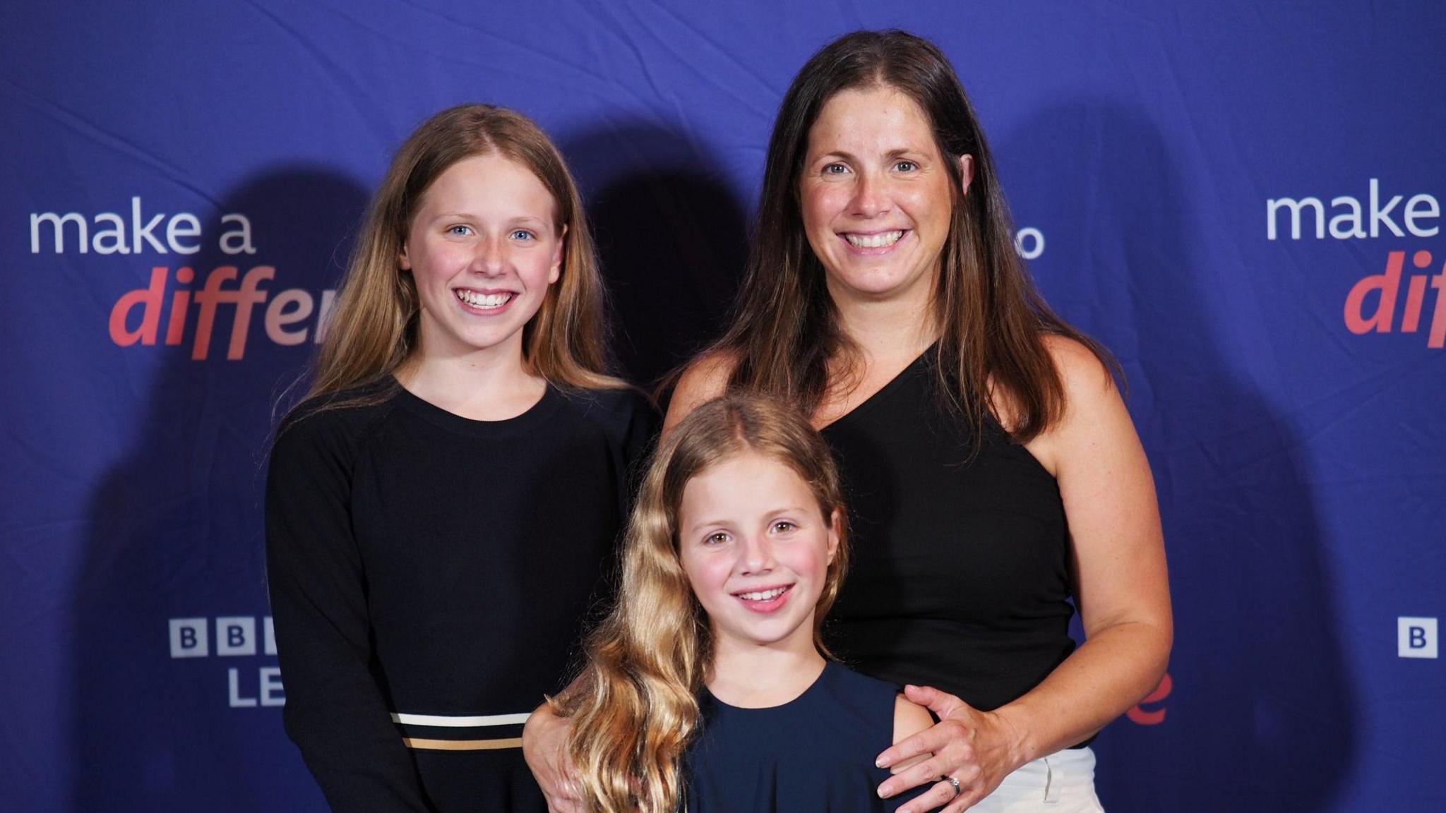 Lindsey Burrow and her two daughters