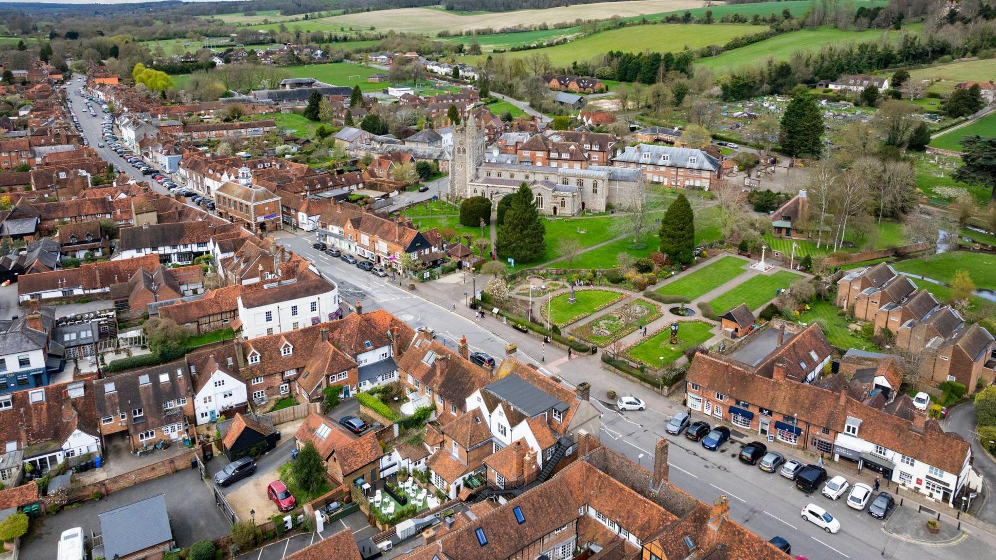 Amersham aerial view