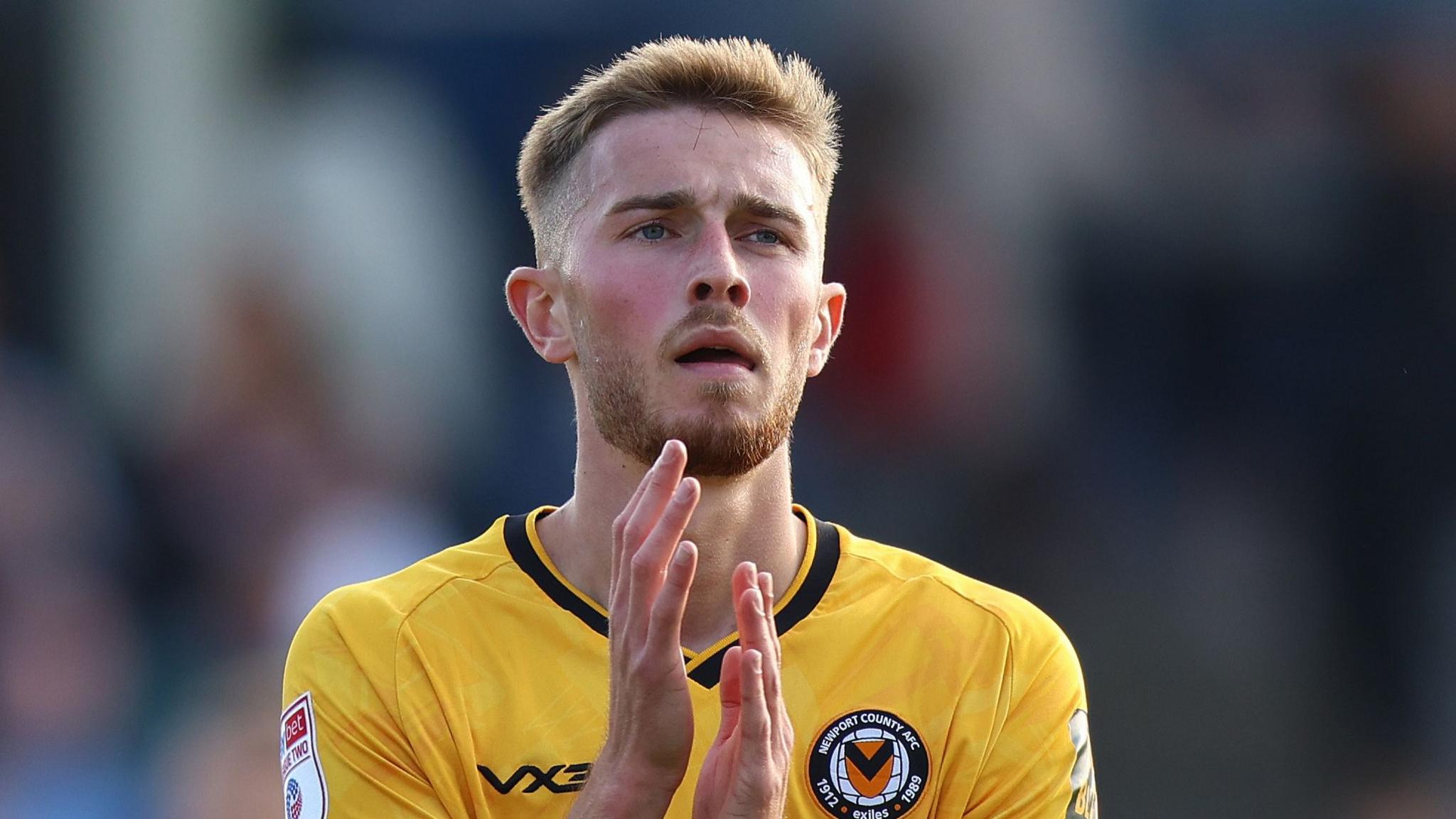 Newport County defender Matt Baker