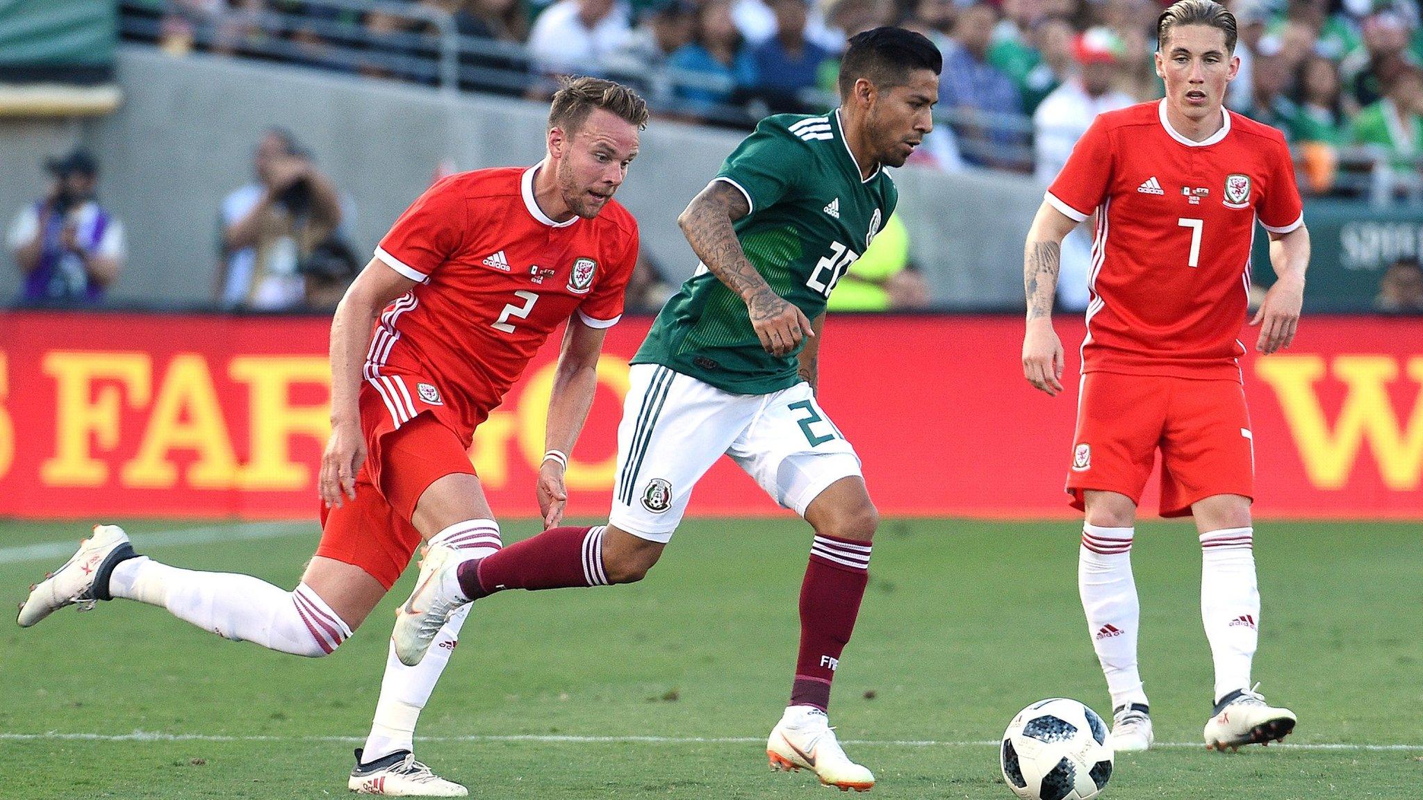 Chris Gunter in action against Mexico